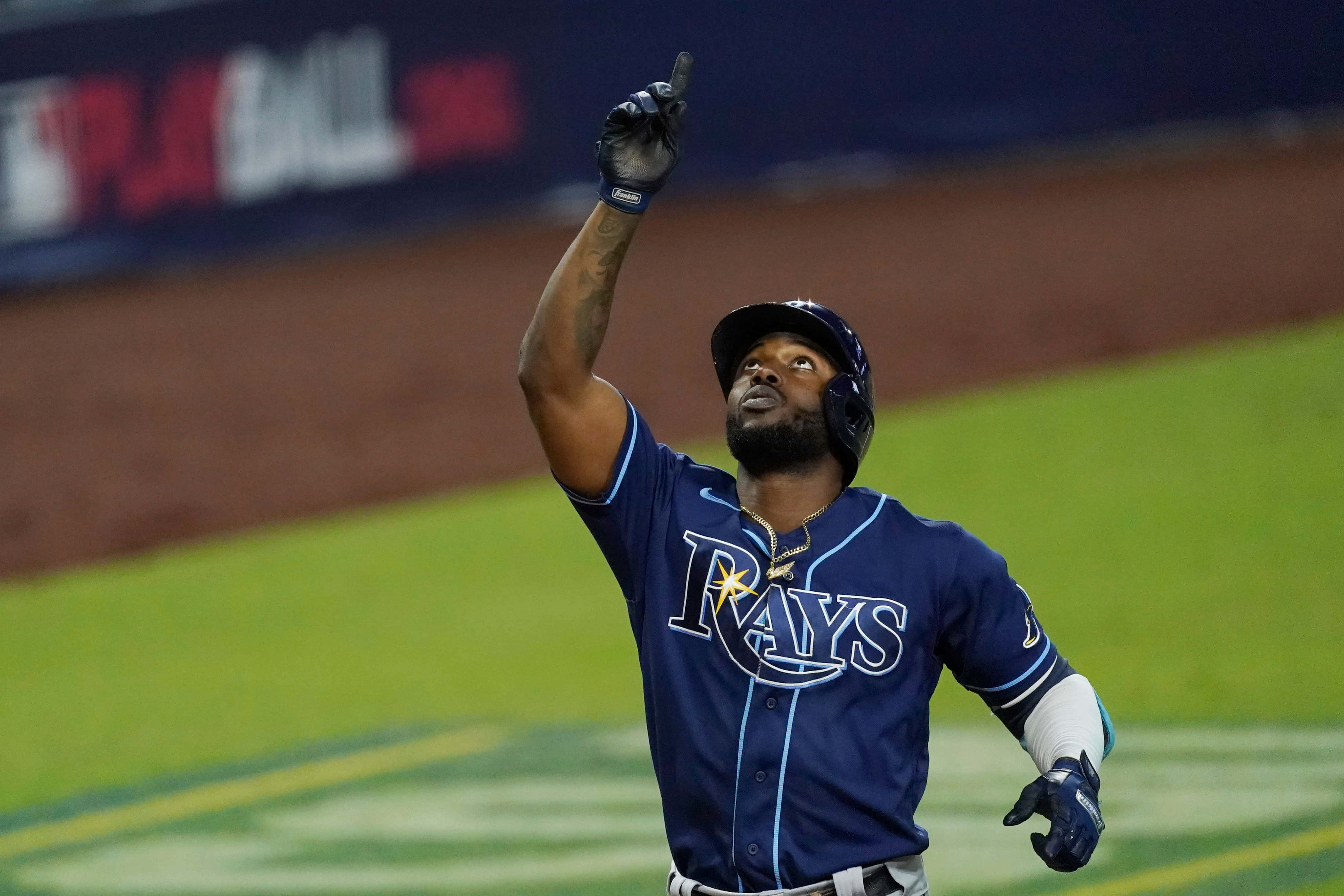 4403x2935 Download Randy Arozarena Hits A Homerun Wallpaper