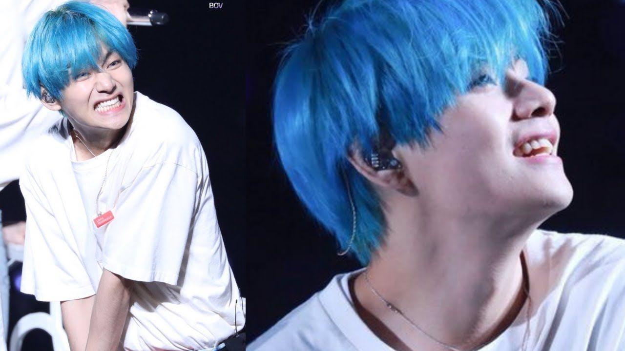 2. Taehyung's blue hair transformation for the "Persona" comeback - wide 1