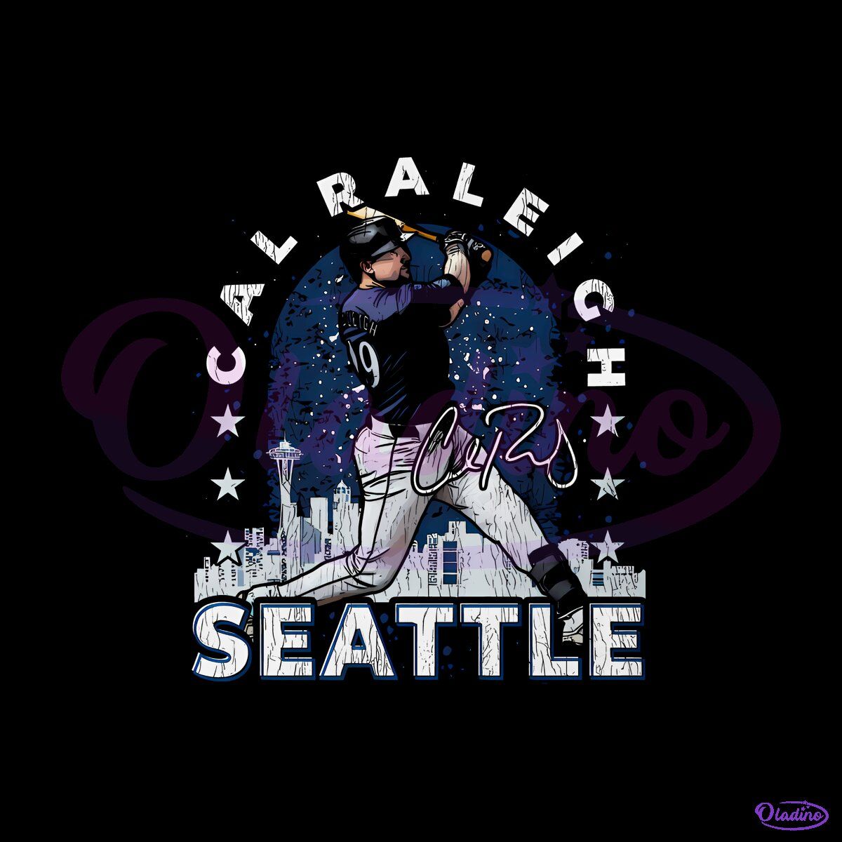 1200x1200 Cal Raleigh Seattle Gritty PNG Digital Download