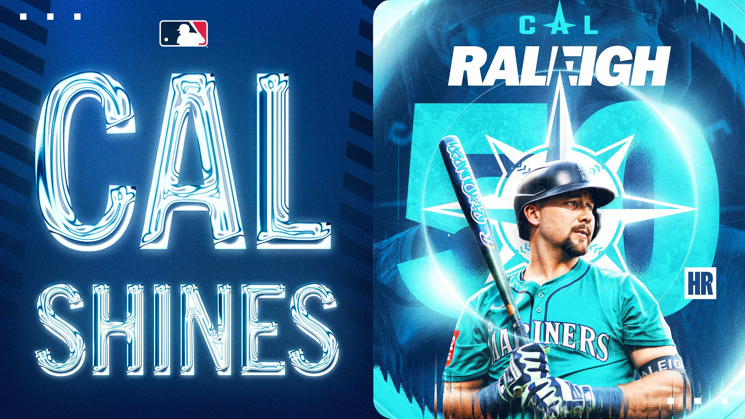 2560x1440 Seattle Mariners' Cal Raleigh blasts home run No. 50