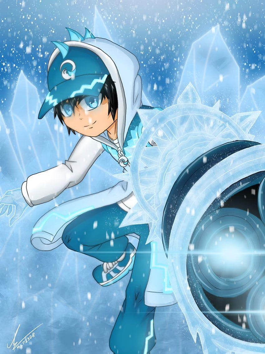 850x1133 BoBoiBoy: Ice by mkf boboiboy fire ice solar HD phone wallpaper