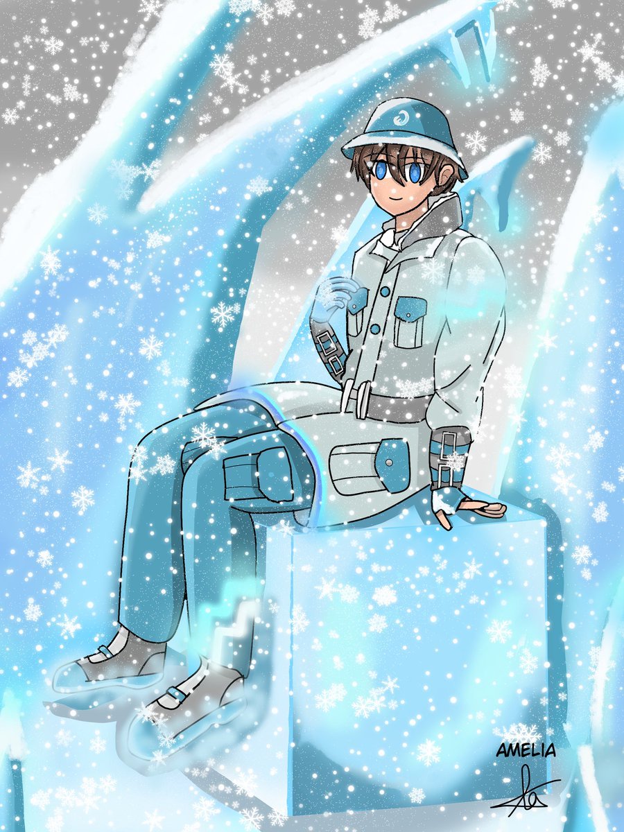 900x1200 RT Boboiboy ice Sat ice beams Fitting in winter Like as cold as ice Snowfall #boboiboy #BoBoiBoyFanart #myart #art #drawi