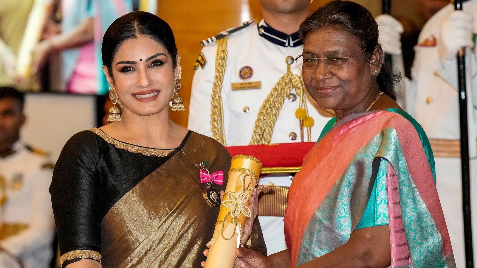 1600x900 Watch: Sudha Murty, actor Raveena Tandon among Padma awardees. India News