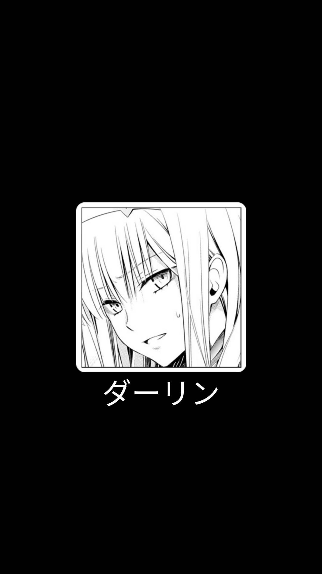 1080x1920 Download Zero Two Anime Black And White iPhone Wallpaper