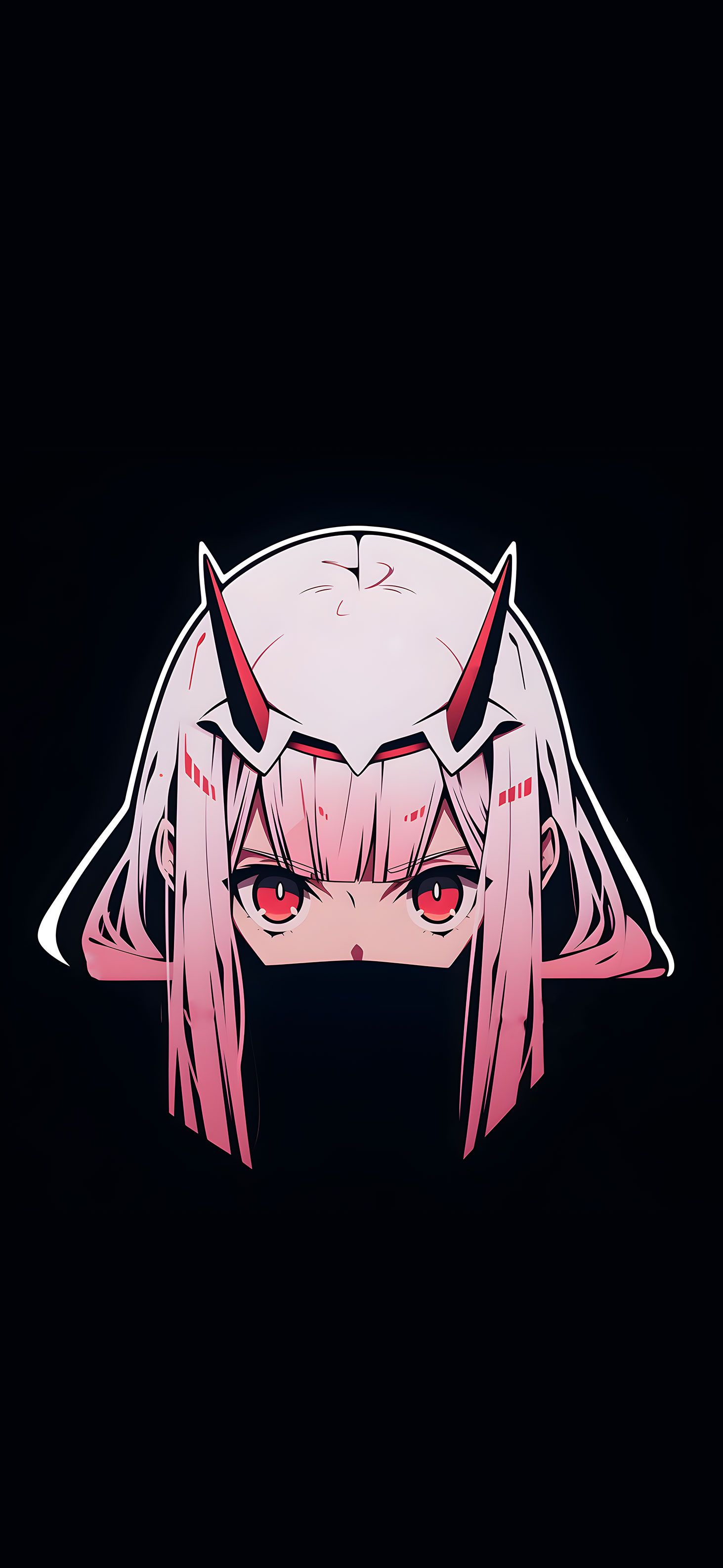 1463x3171 Darling in the FranXX Zero Two Art Wallpaper Art Wallpaper