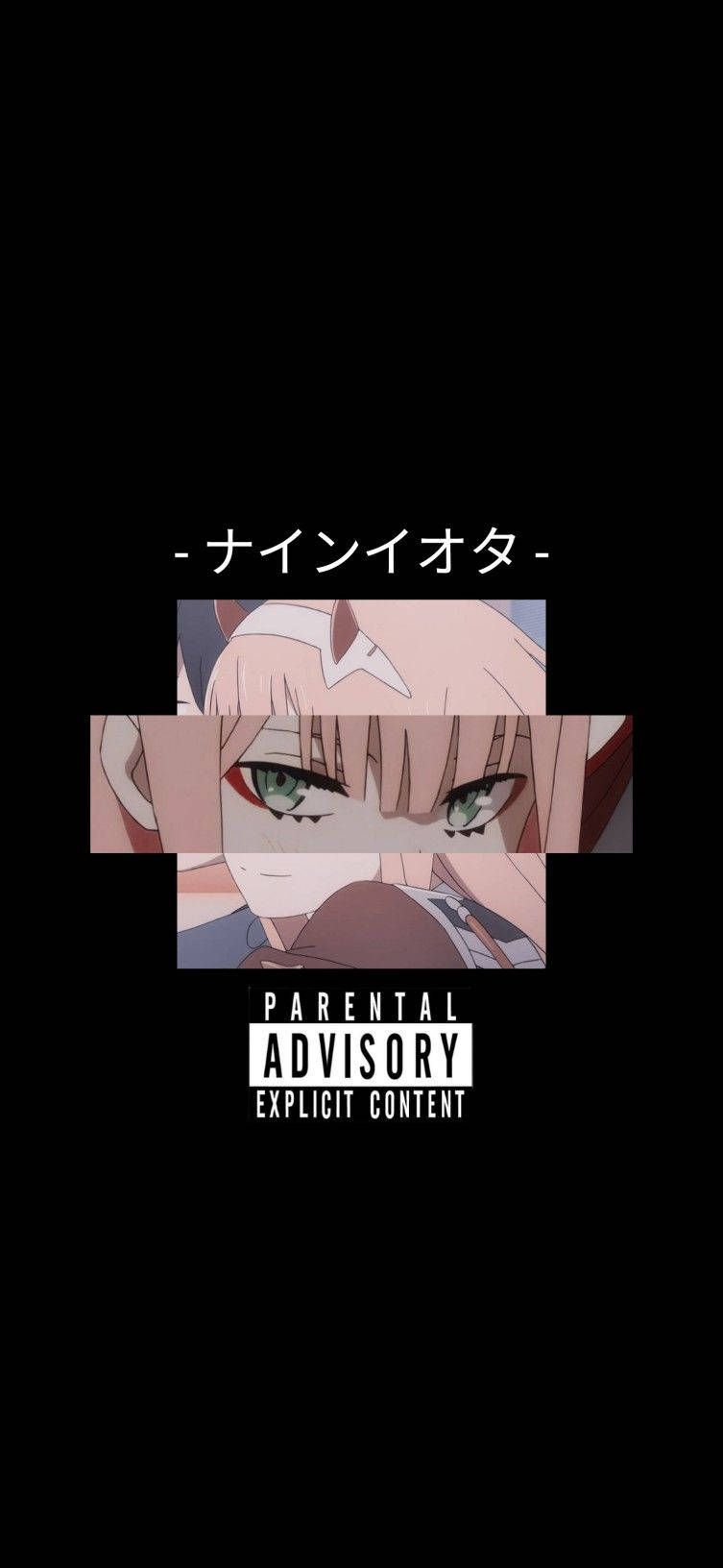 753x1632 Download Black Aesthetic Anime Zero Two Wallpaper