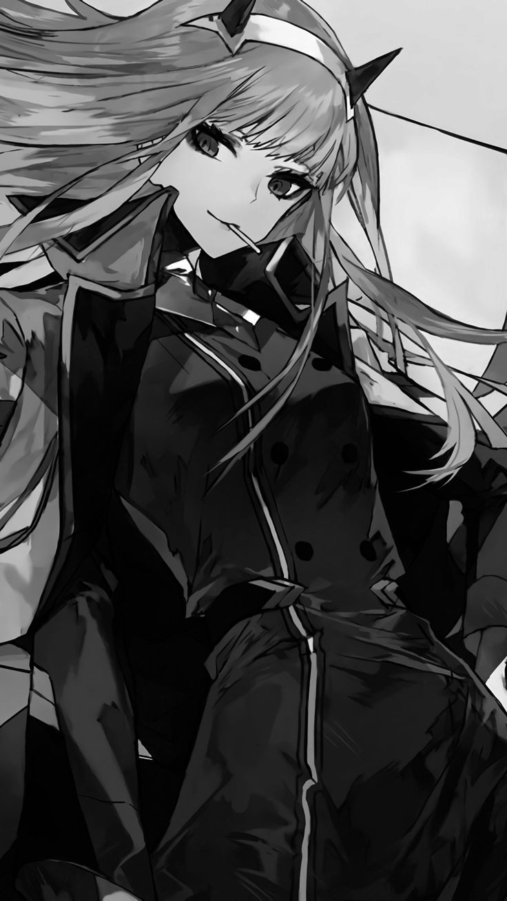 736x1308 Personajes. Zero two, Darling in the franxx, Black wallpaper