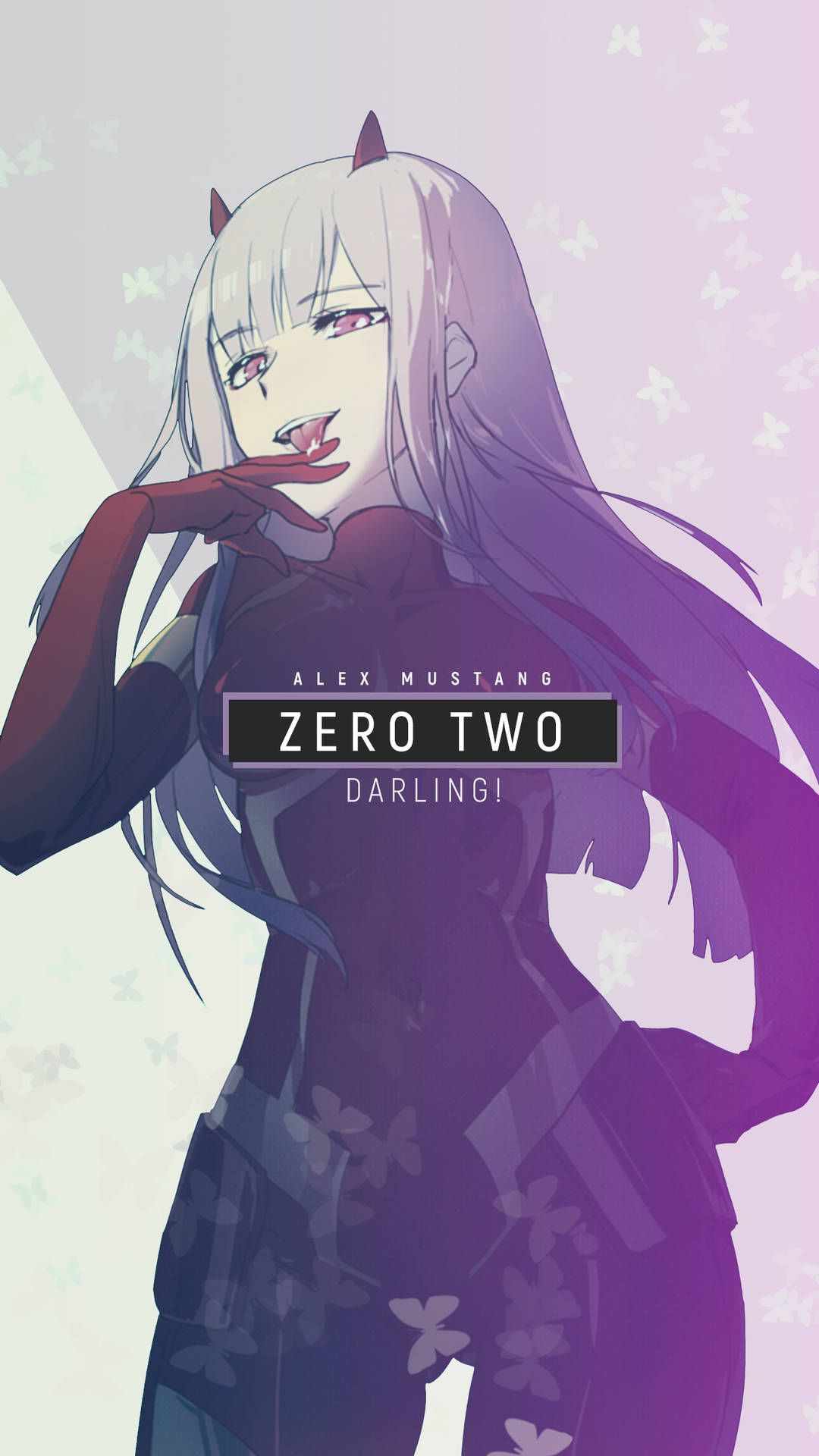 1080x1920 Download Zero Two With Armored Gear Phone Wallpaper