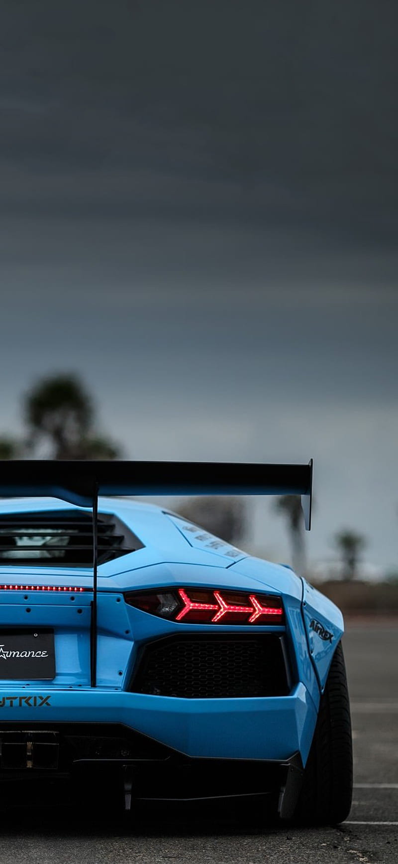 800x1734 LB Aventador, blue, car, carros, lamborghini, liberty walk, HD phone wallpaper