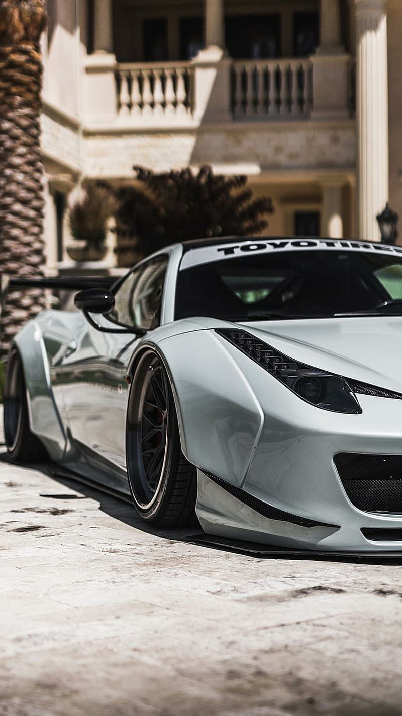 800x1422 Liberty Walk ferrari, widebody, car, hypercar, supercar, rich, luxury, italy, HD phone wallpaper