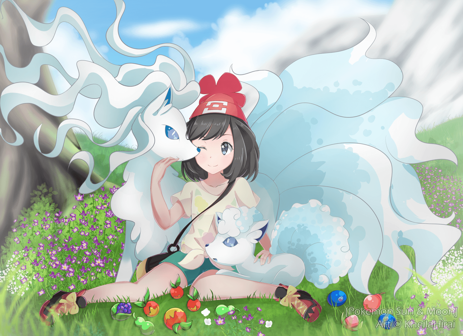 1600x1159 Pokemon Alola Vulpix and Ninetales + Speedpaint