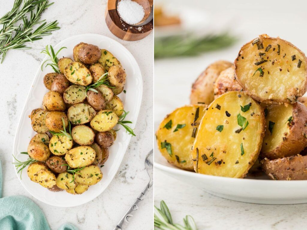 1024x768 Roasted Rosemary Potatoes (Crispy Oven Baked Baby Potatoes) as Family