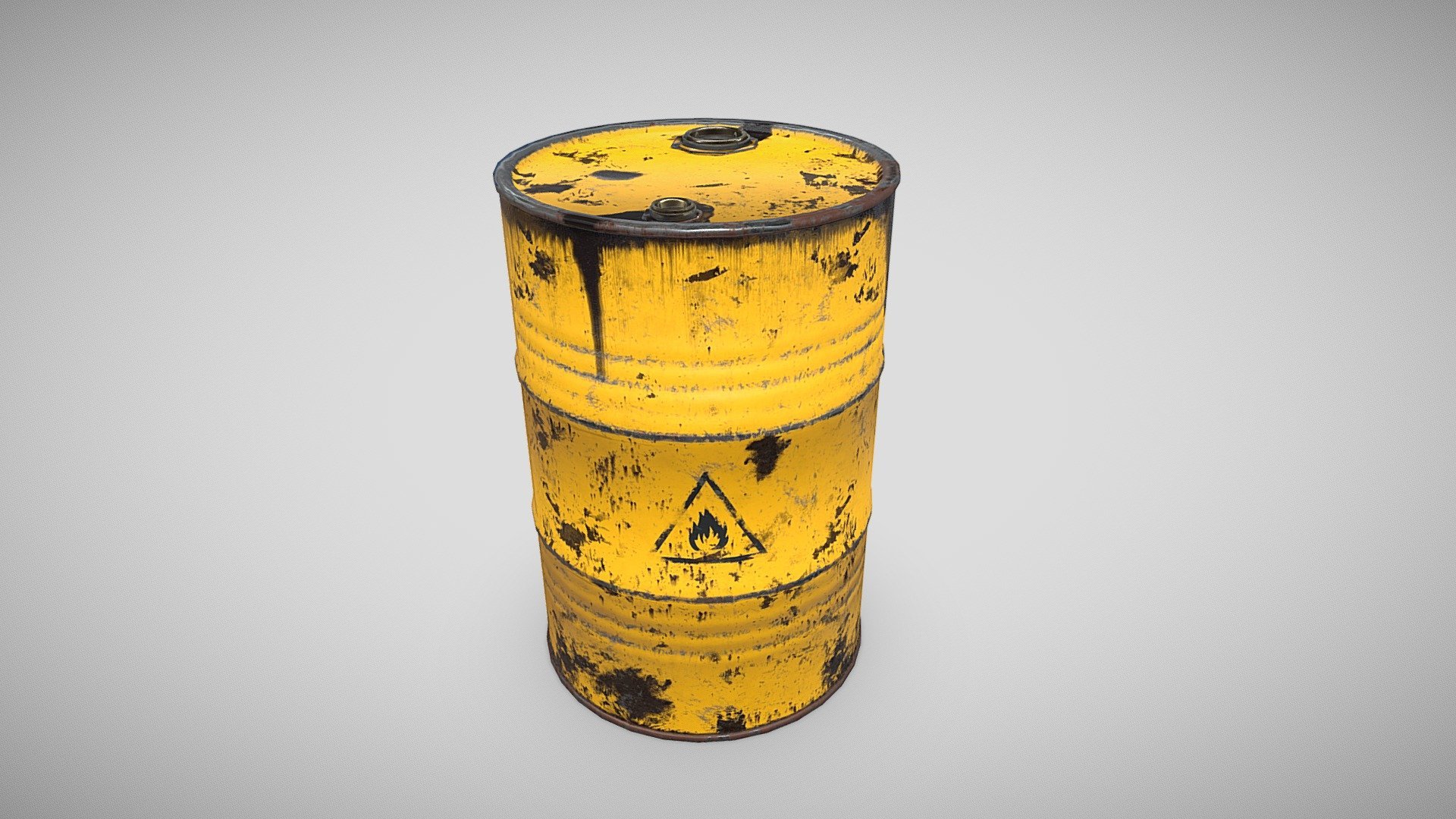 1920x1080 Old Oil Barrel Drum with oil leakage model by polyfarm [25b3De0]