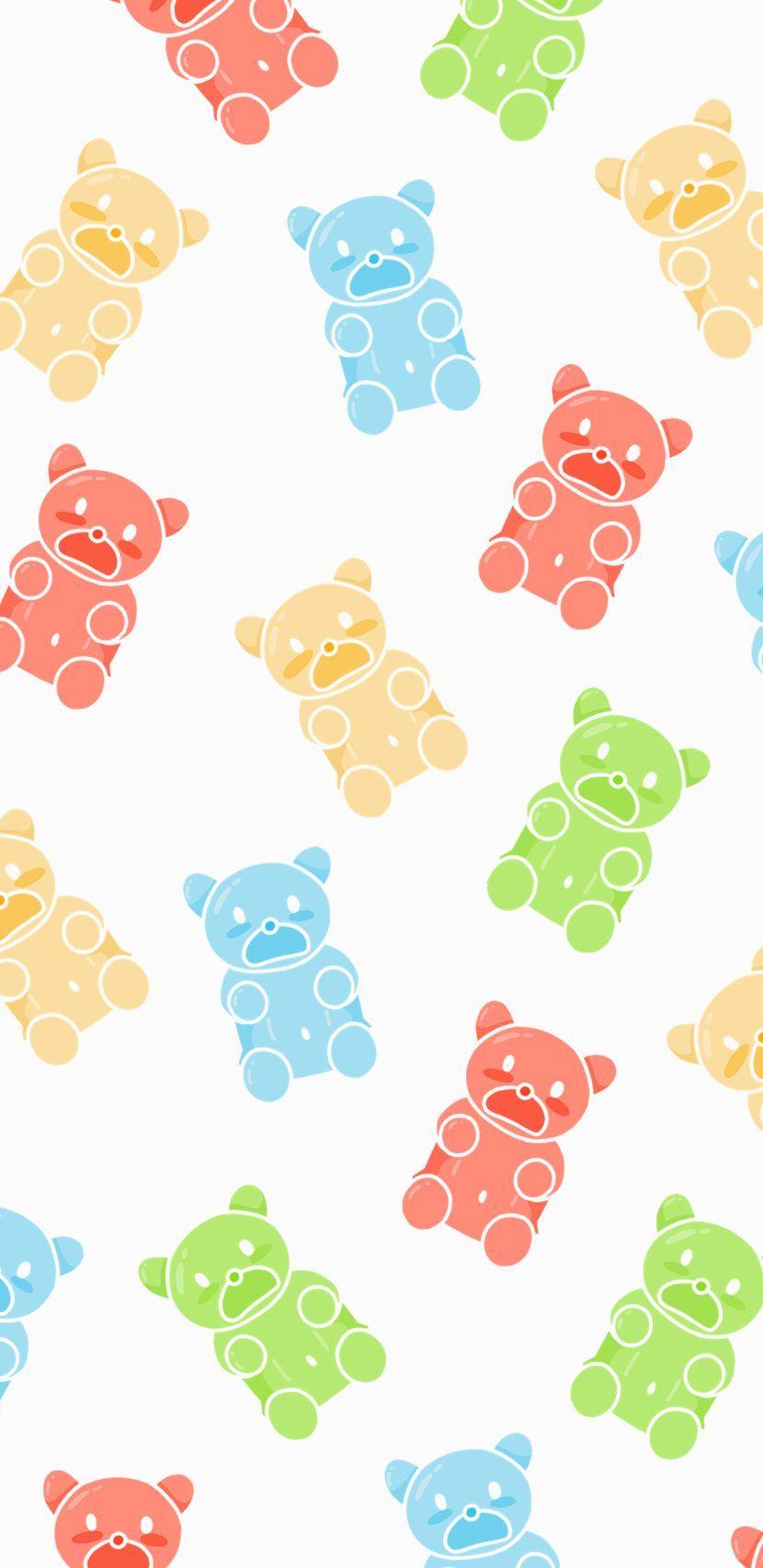 830x1706 Cute gummy bears. iPhone wallpaper travel, iPhone wallpaper, Bear