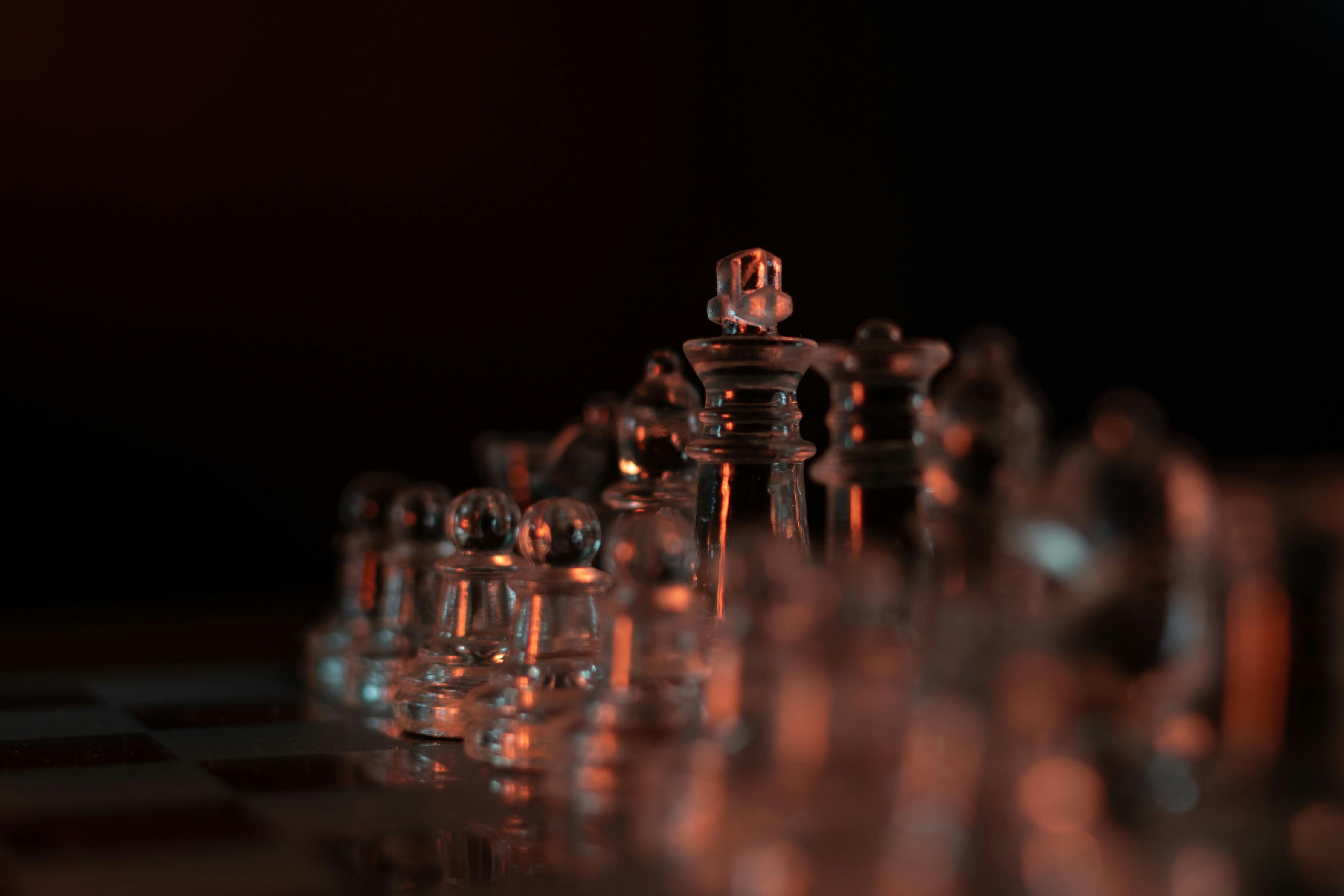 3569x2379 Clear Glass Chess Pieces · Free