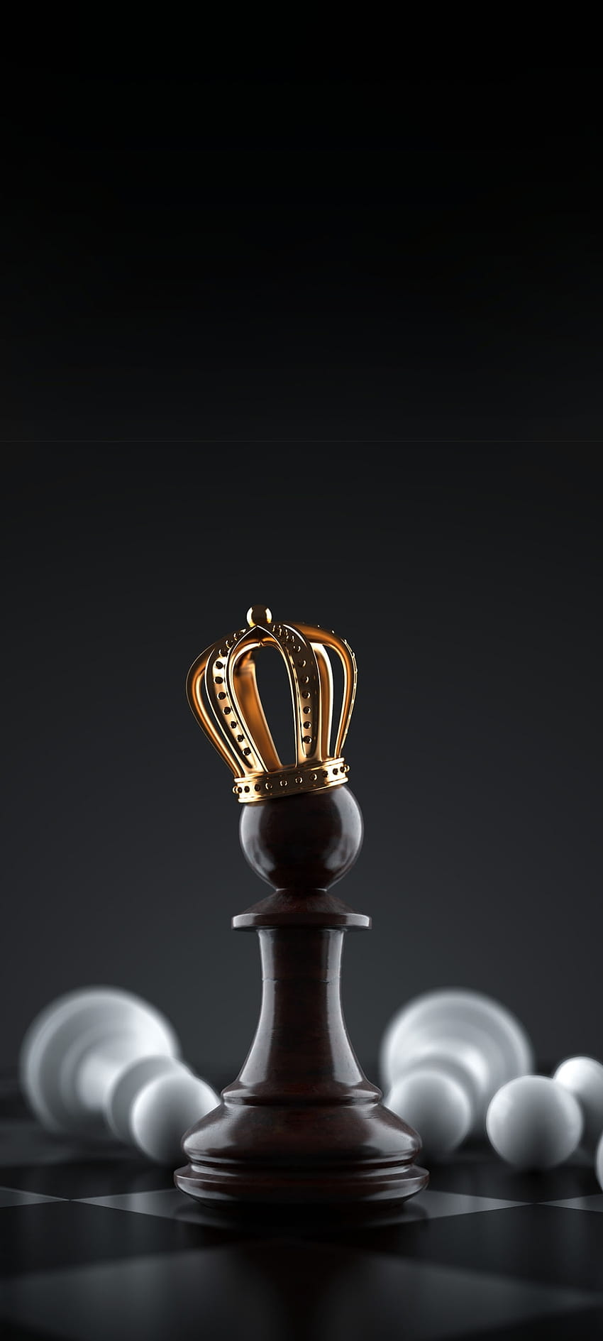 850x1889 Black chess king, finial, glass, crown HD phone wallpaper