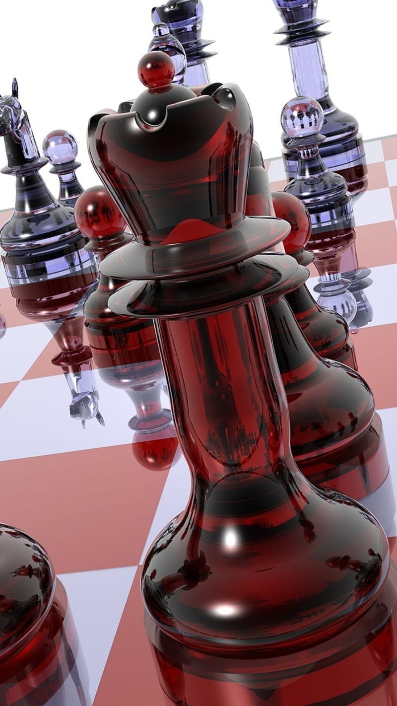 800x1422 HD glass chess piece wallpaper
