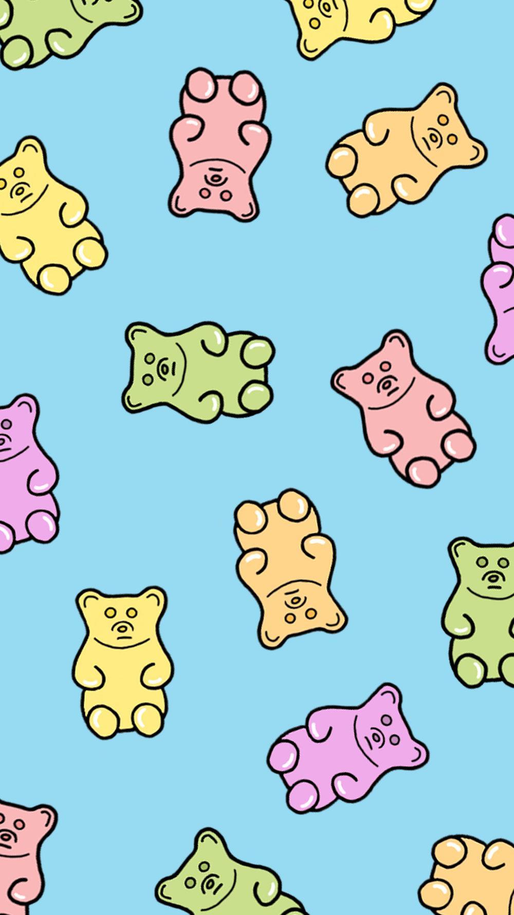 1000x1778 Blue Gummy Bears Wallpaper