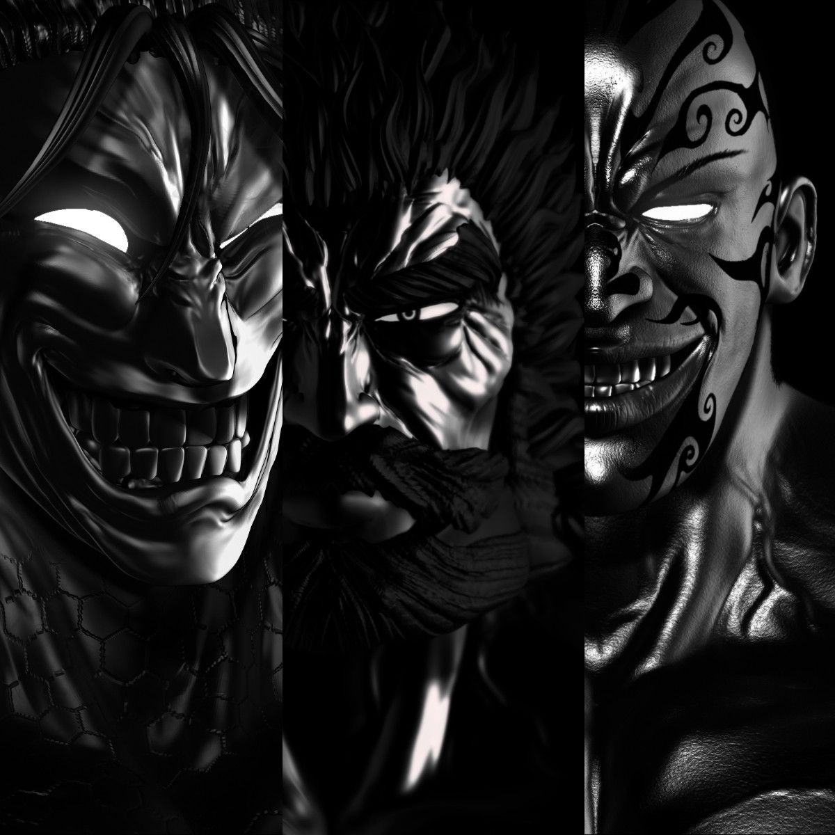 1200x1200 3D Sketchbook & Work in progress (Kengan Asura & Baki fanarts)