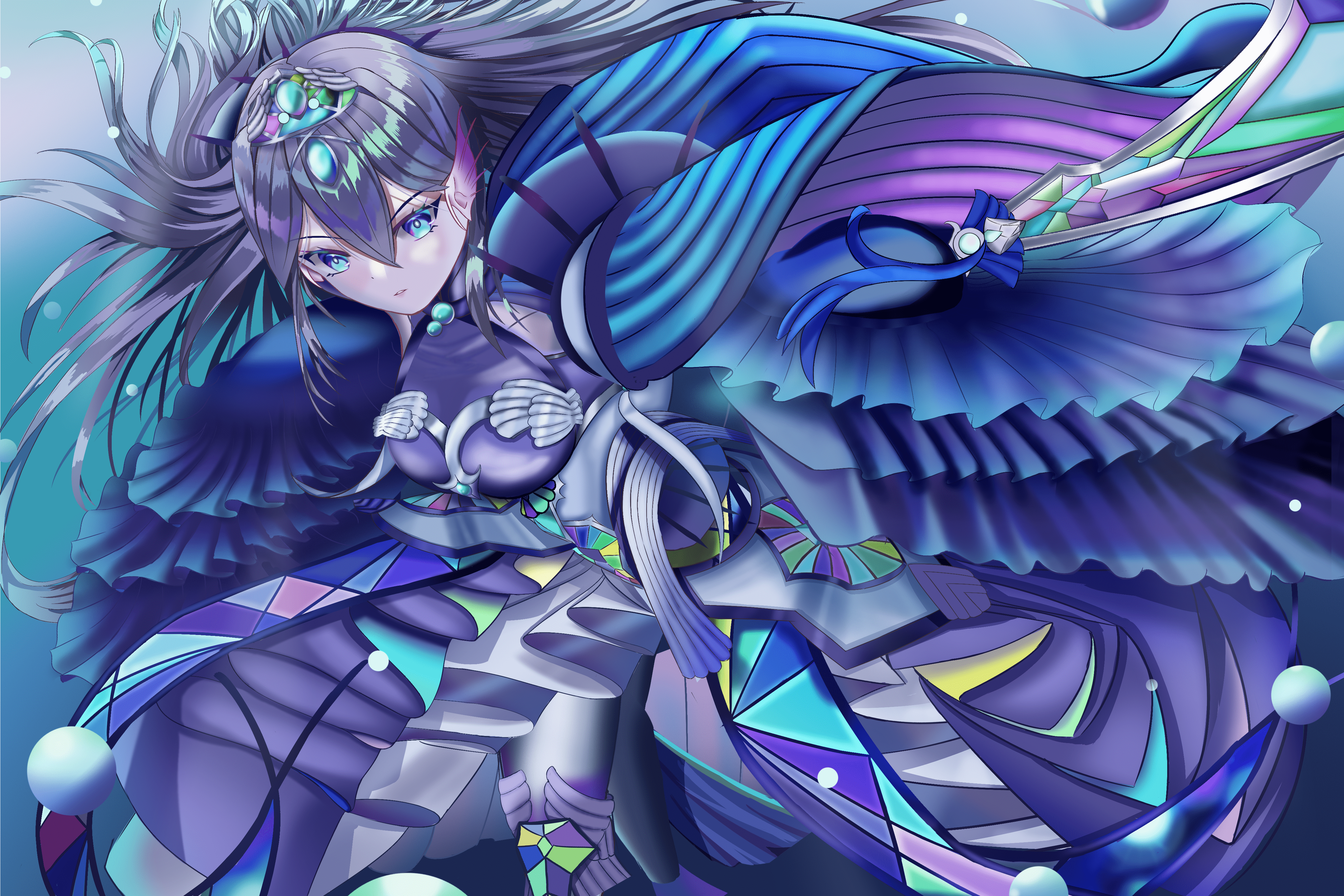 4500x3000 Tearlaments Rulkallos Gi Oh! Anime Image Board