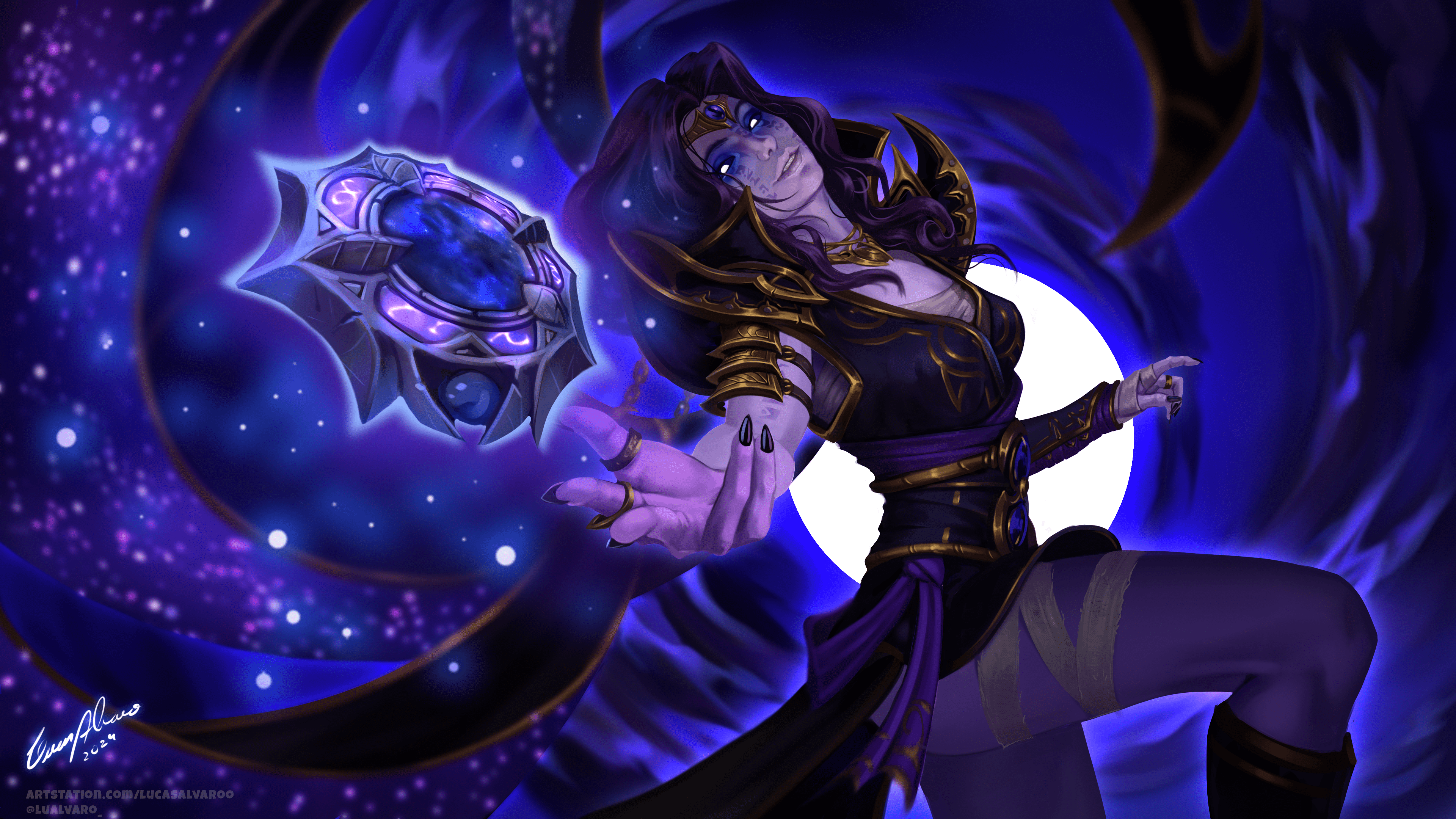 3840x2160 Xal'atath fanart made by me. What's your expectations for this character?