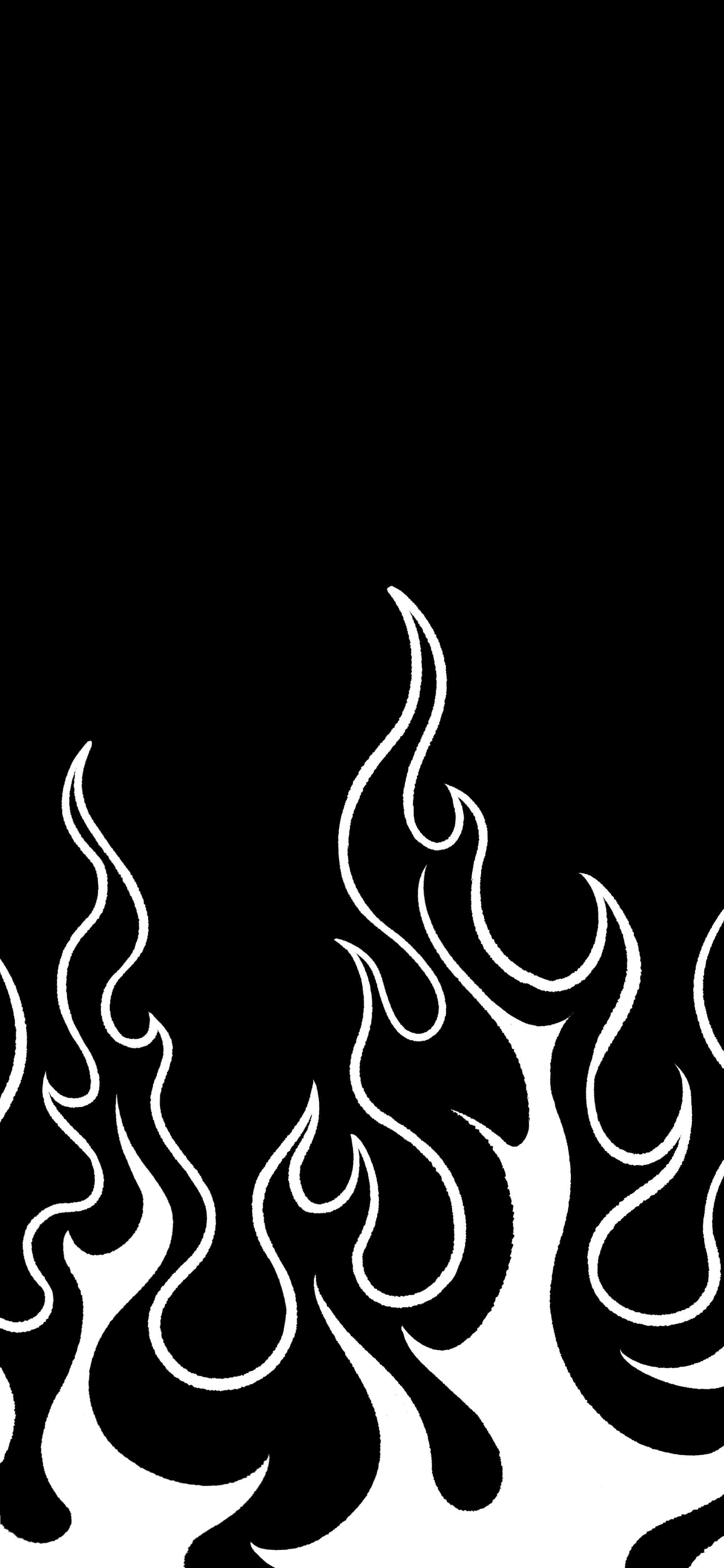 2000x4329 Minimal Fire Flame Art Black Wallpaper Phone Wallpaper
