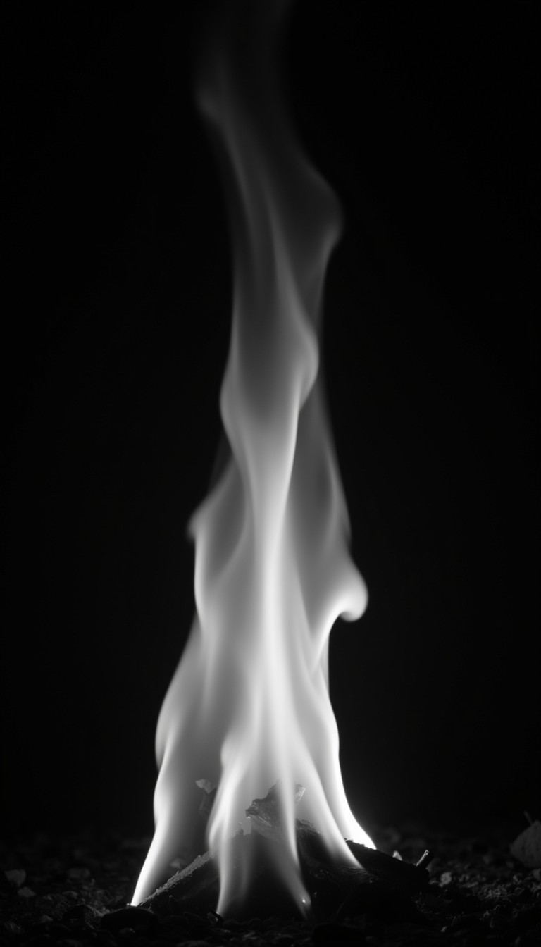 768x1344 Free Monochrome Flame Portrait Image, Monochrome, Minimal