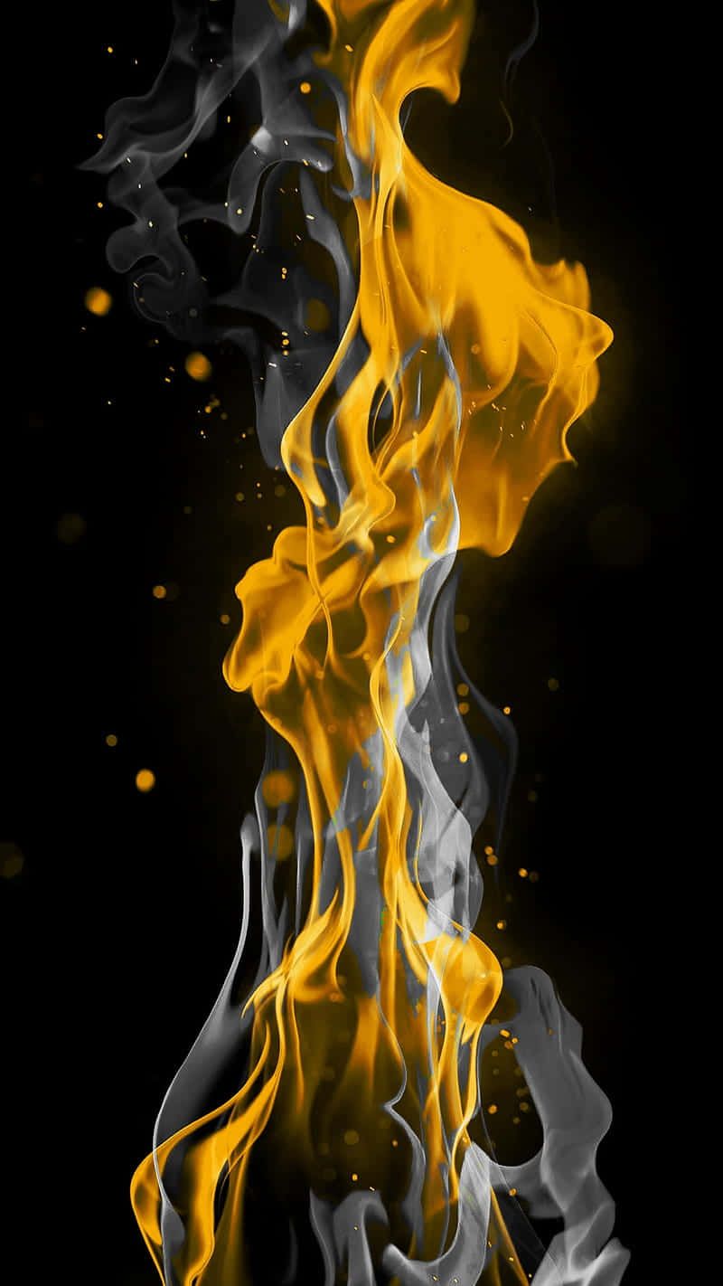 800x1422 Download Android Fire With White Smoke Wallpaper