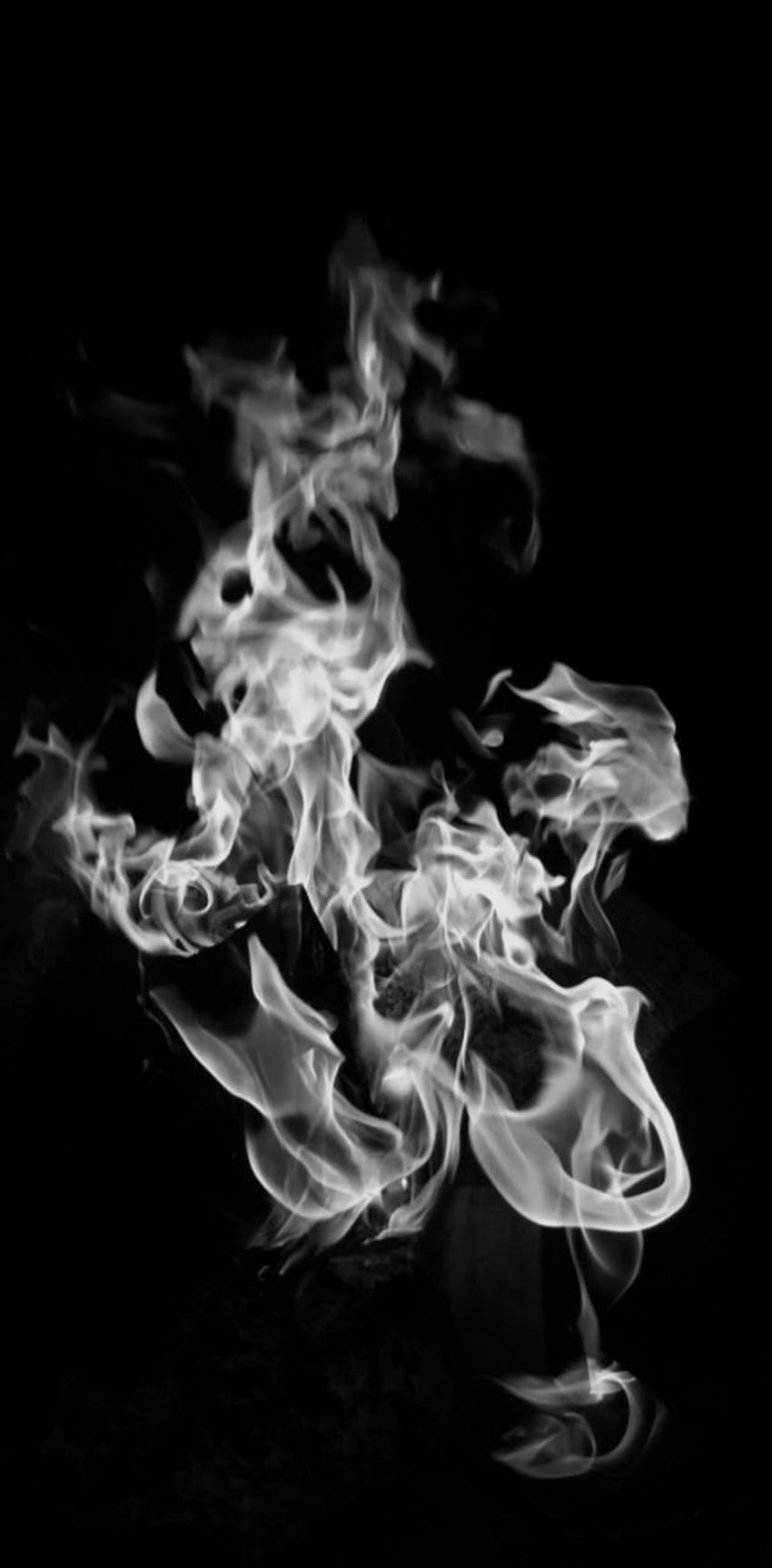 850x1727 Dark Fire by LordOfDarkness gray fire HD phone wallpaper