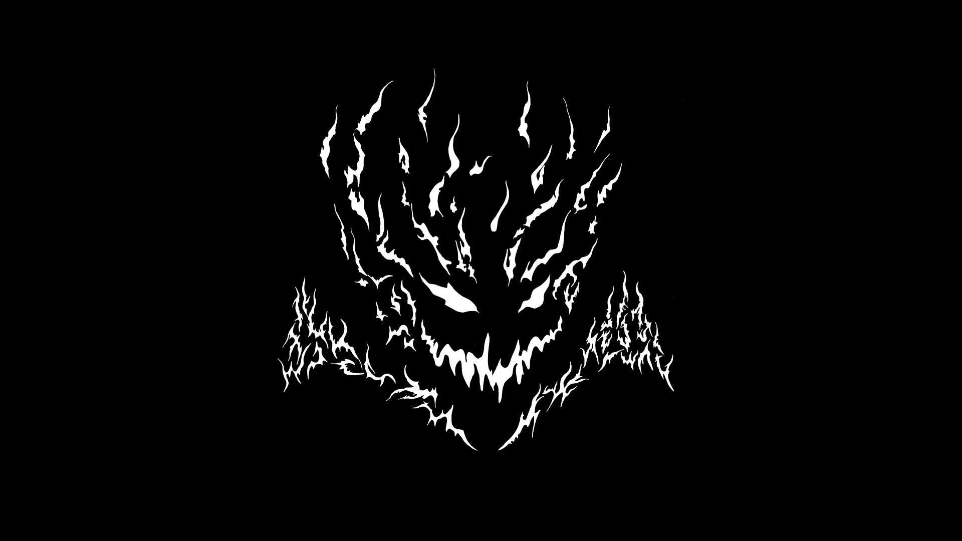 1920x1080 Phonk Inspired Black And White Flame Art HD Wallpaper