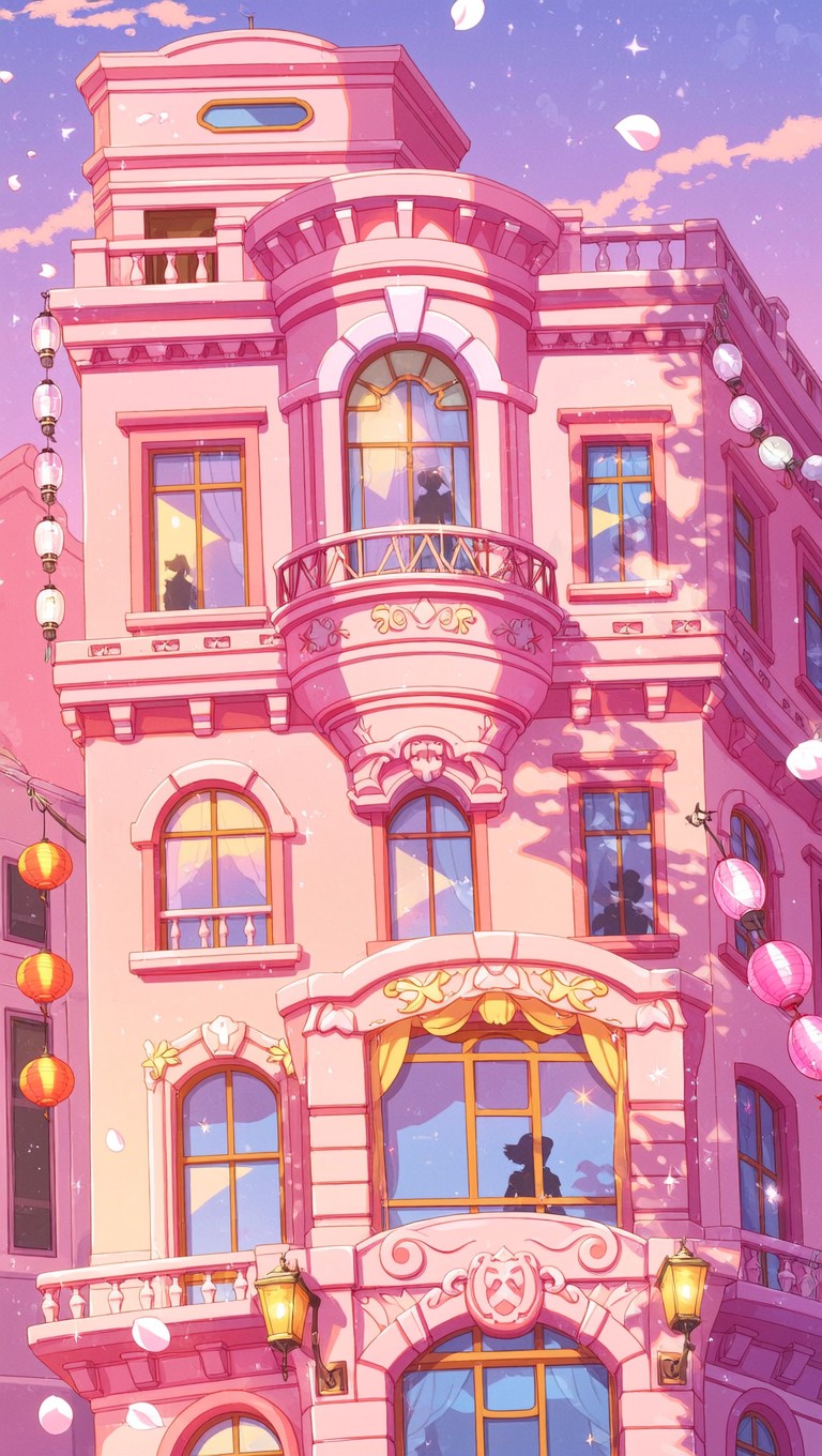 Pink Building Banff Pink Building Wallpapers - Top Free Pink Building Backgrounds ...