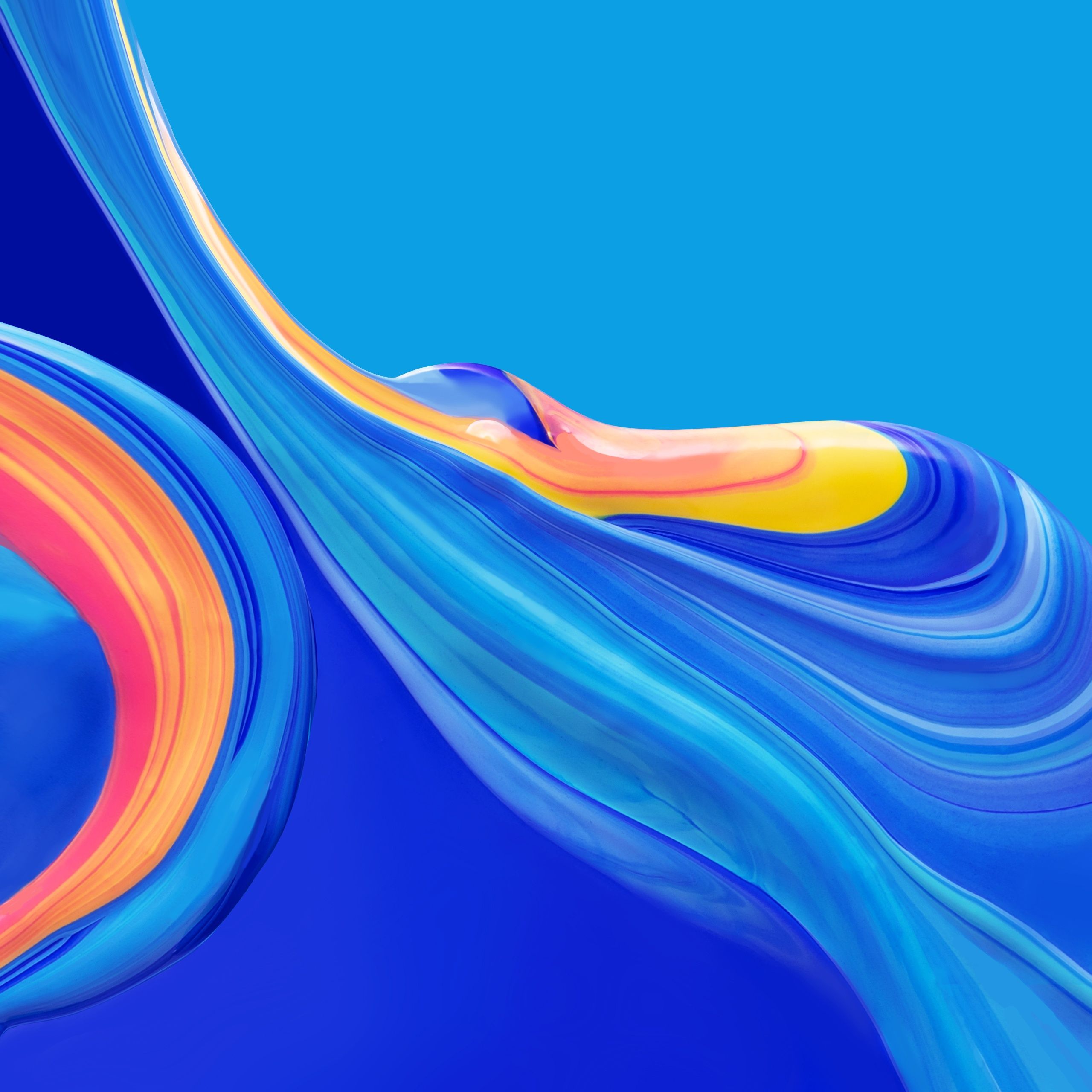 2560x2560 Huawei MediaPad Wallpaper 4K, Stock, Creamy, Blue