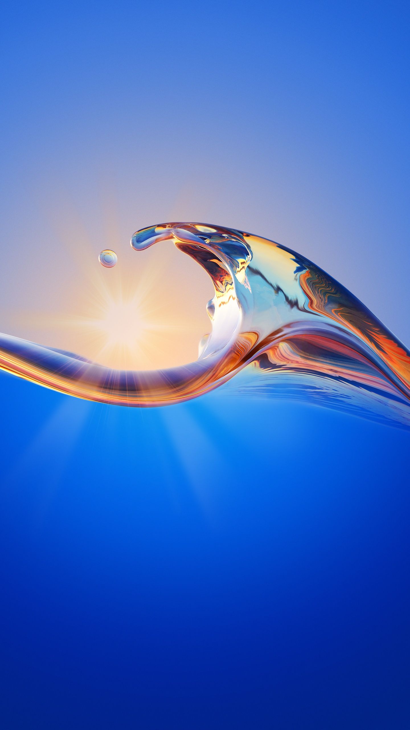 1440x2560 Ocean Waves Wallpaper 4K, Sunlight, Daytime, Blue