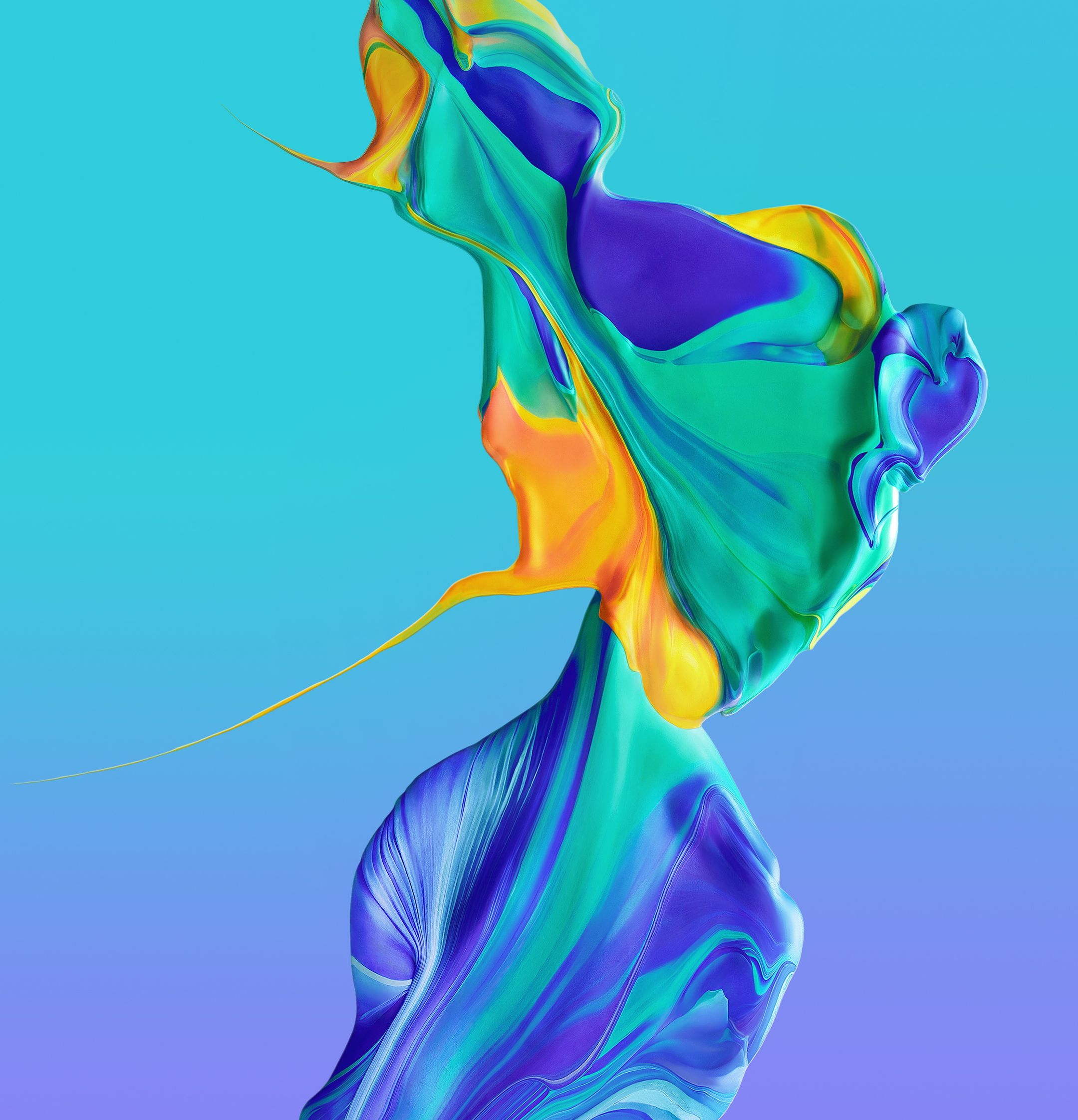 2160x2244 Huawei P30 Pro Stock Wallpaper (Blue)