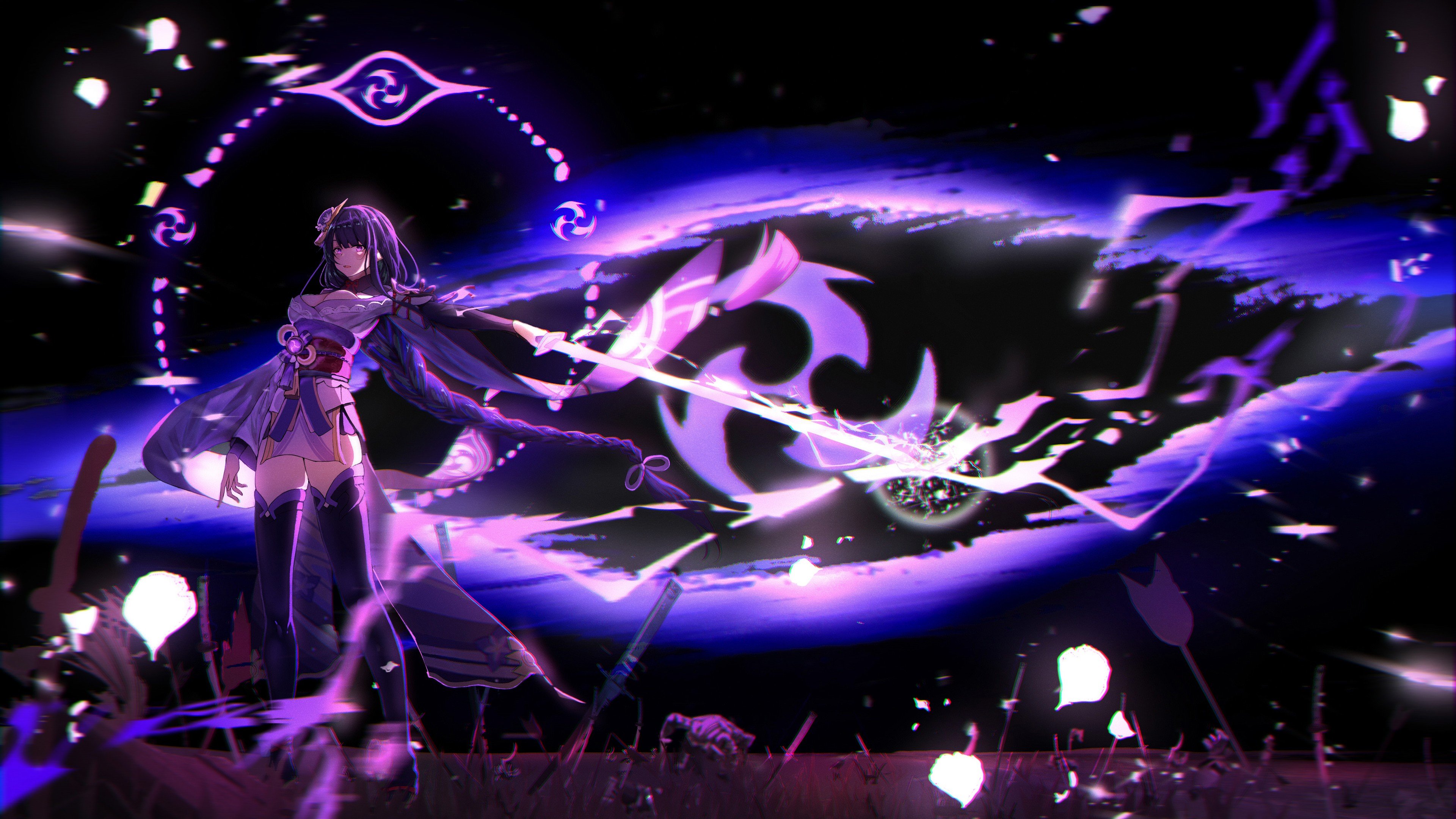 3840x2160 Baal Raiden Shogun 4K HD Genshin Impact Wallpaper