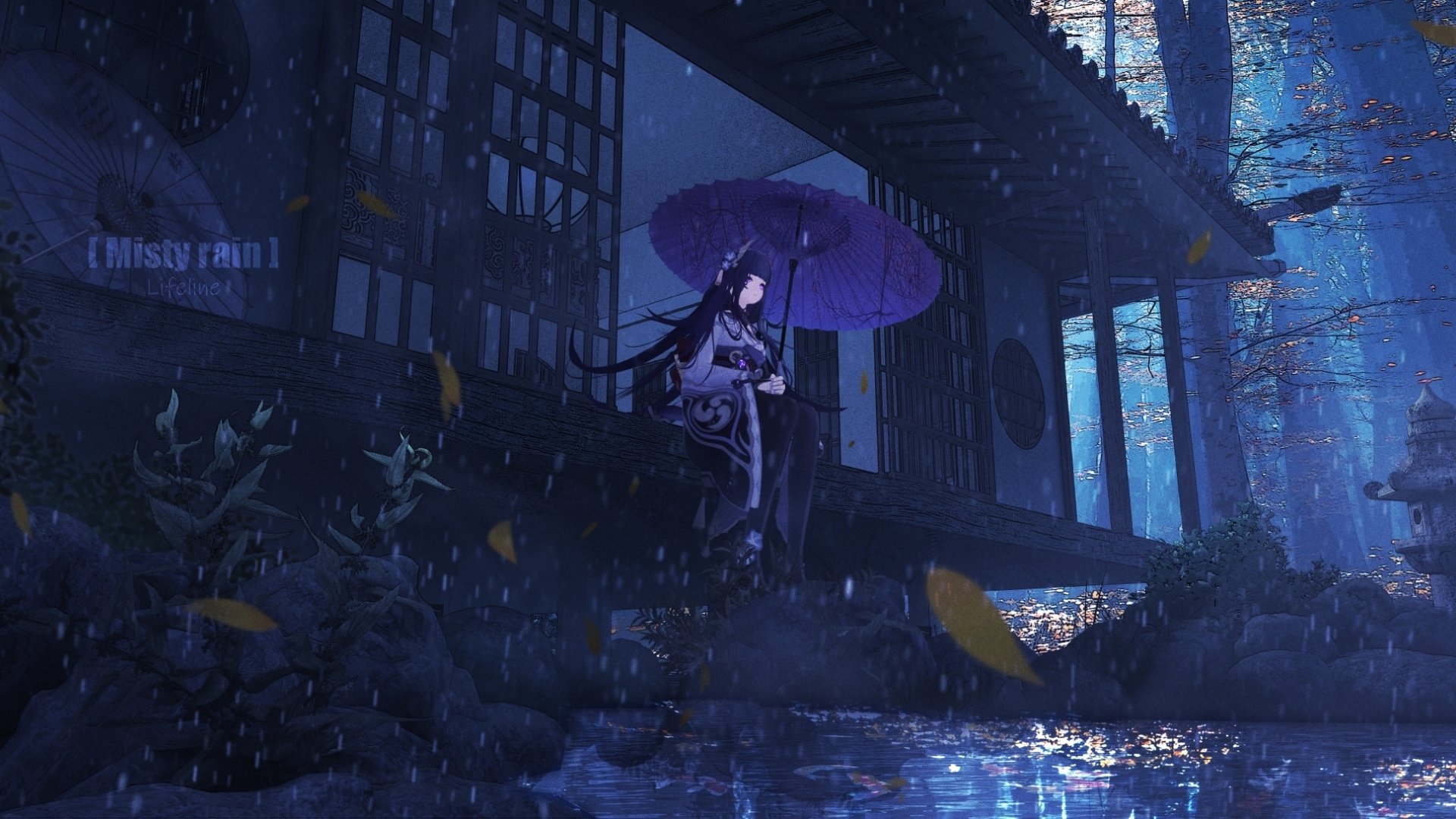1920x1080 Baal Raiden Shogun With Umbrella HD Genshin Impact Wallpaper