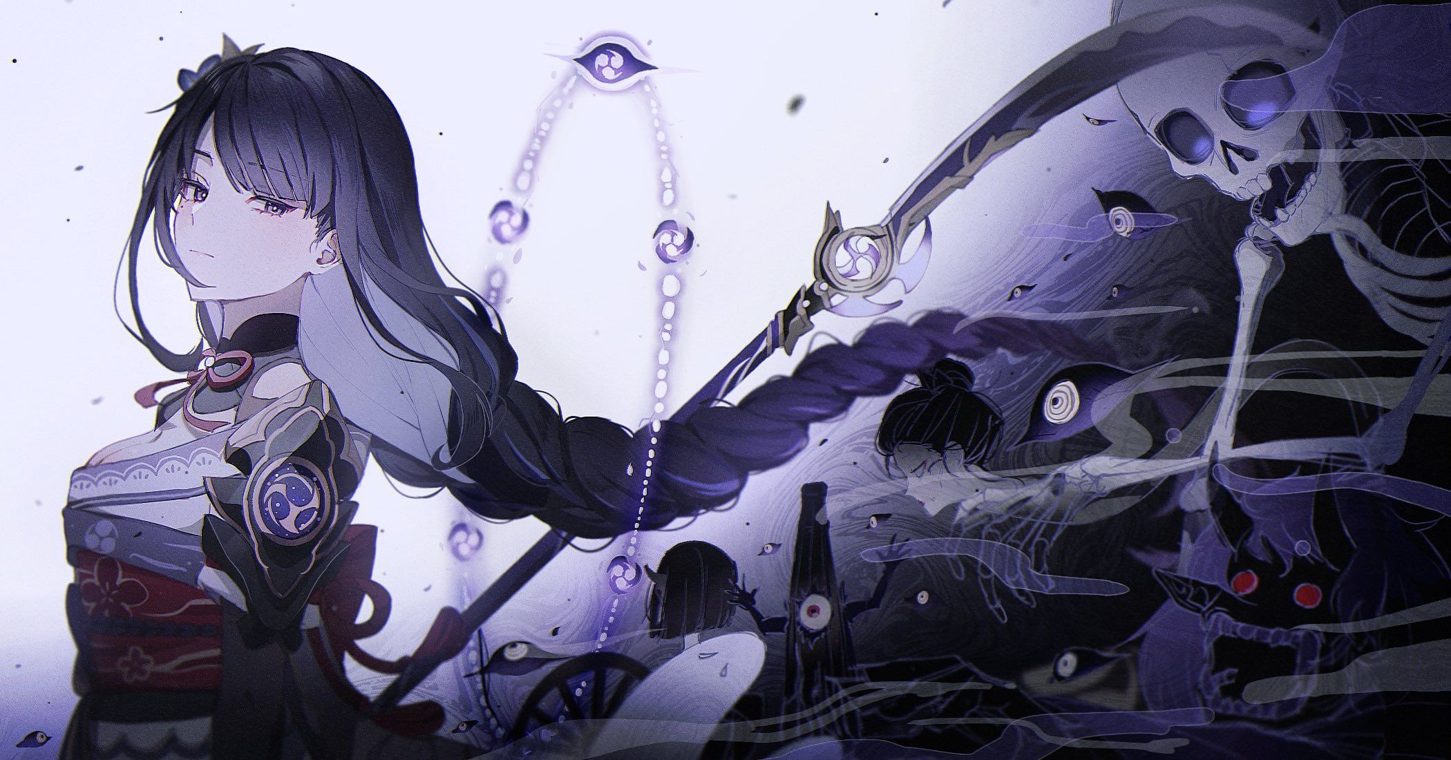 2100x1100 Raiden Genshin Impact Wallpaper