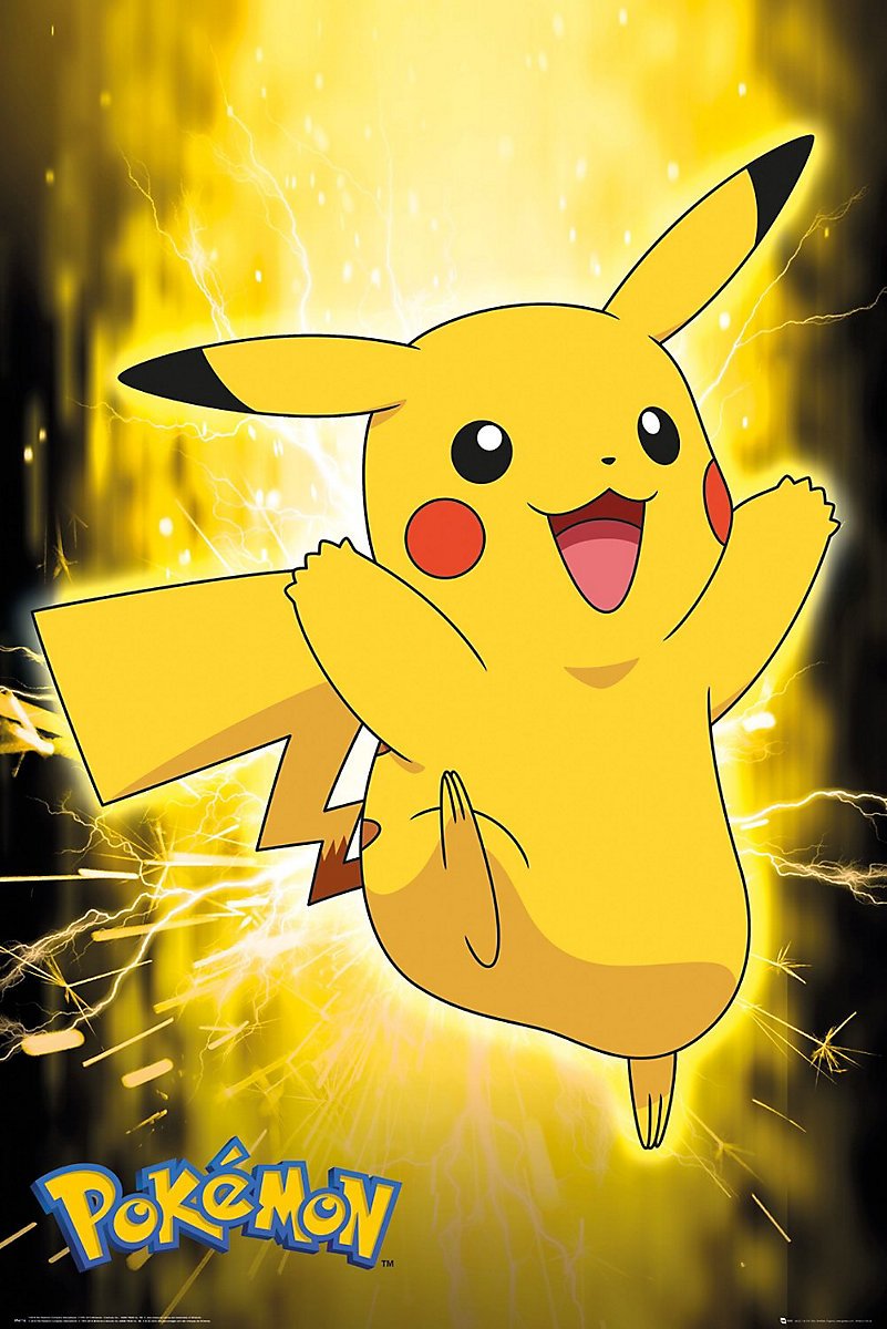 801x1200 Pokémon Pikachu Neon 61 x 91.5cm Maxi Poster