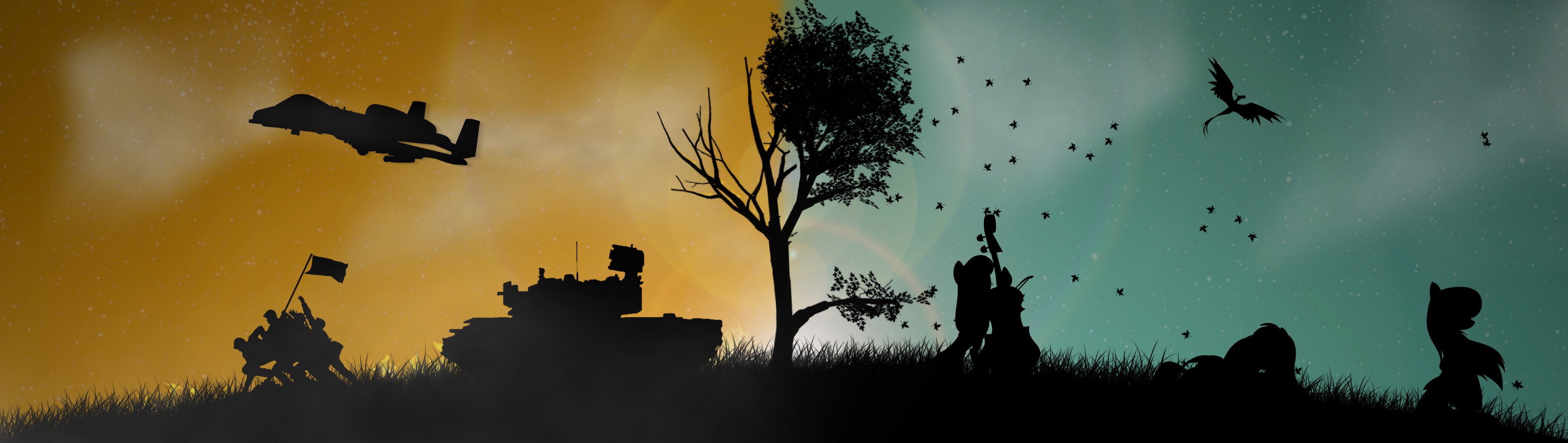 3820x1080 Peace Wallpaper