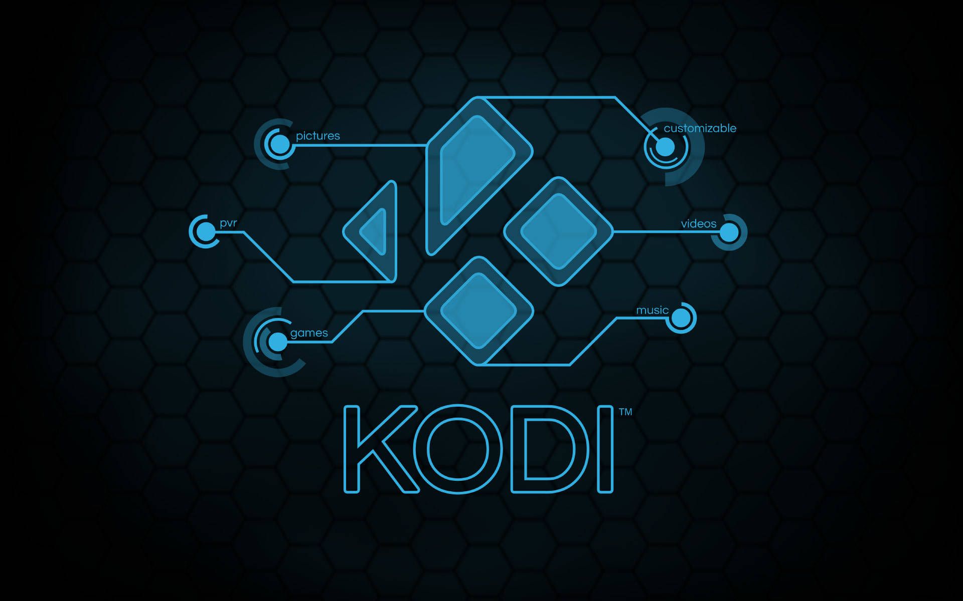 1920x1200 Download Blue High Tech Kodi Logo Wallpaper