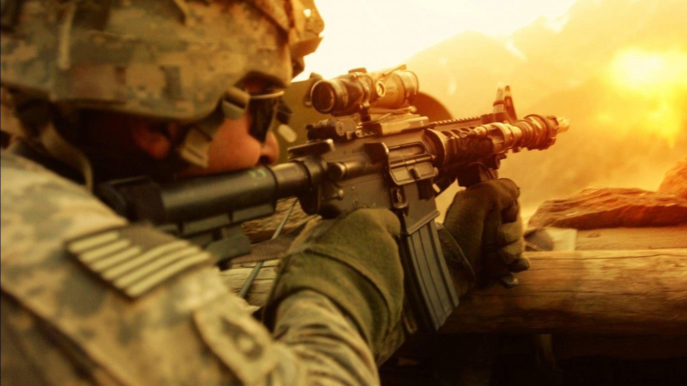 1366x768 Soldier In Battle HD Indian Army Wallpaper