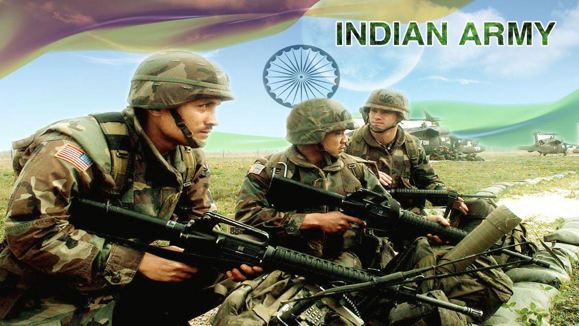 1920x1080 Indian Soldiers With Gun HD Indian Army Wallpaper