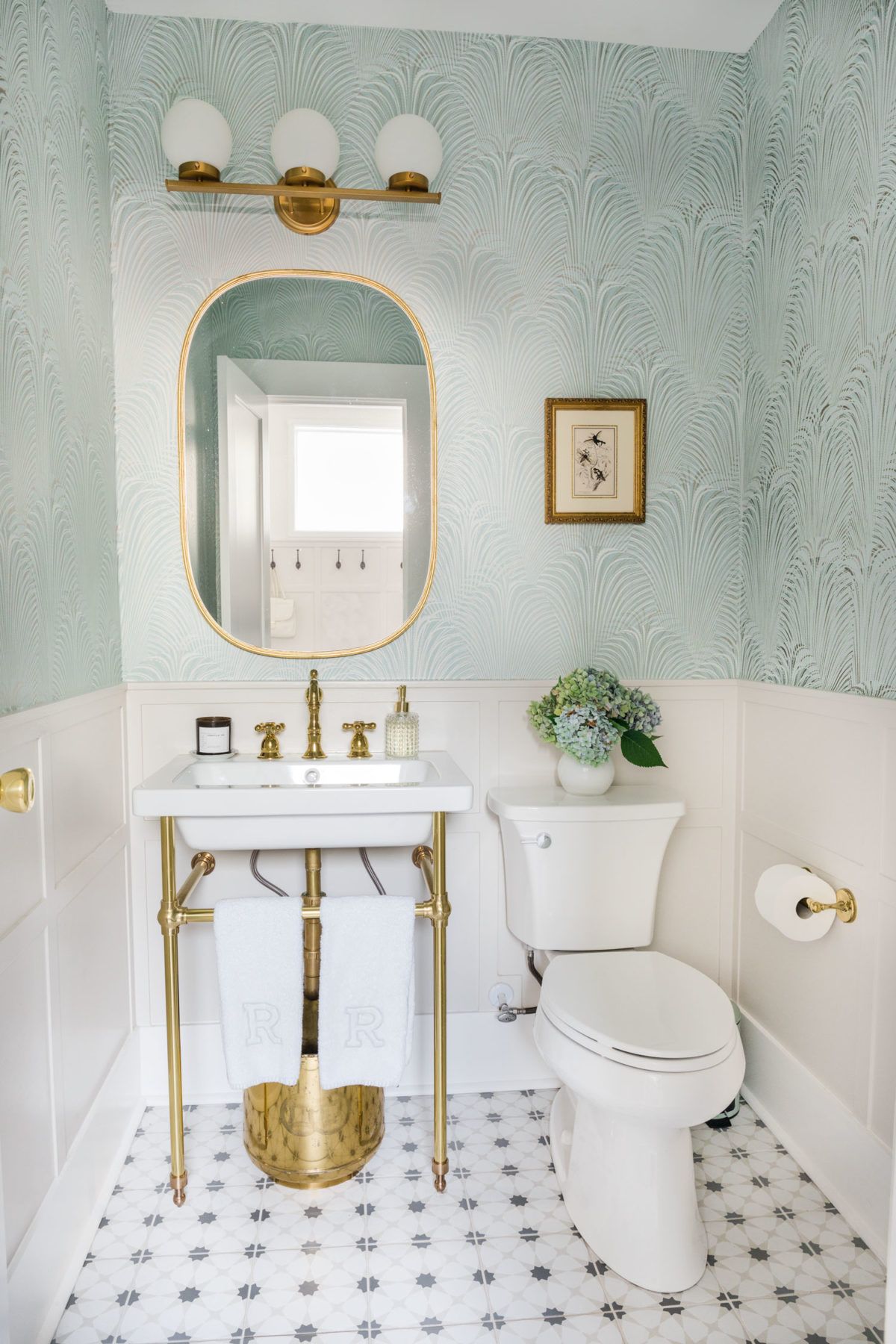 1200x1800 Our Patterned Tile and Wallpaper Half Bath Reveal. Ruff Details Blog