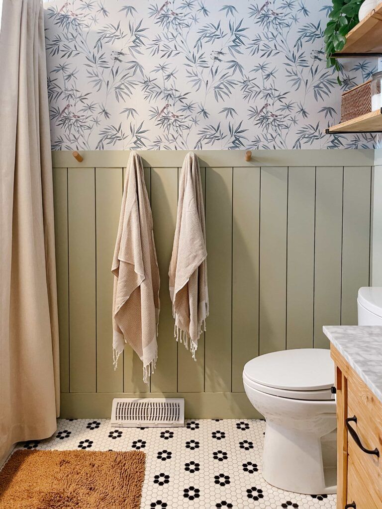 768x1024 Easy Bathroom Update: Transform your Space in a Day with Peel and Stick Wallpaper Up Mamahood