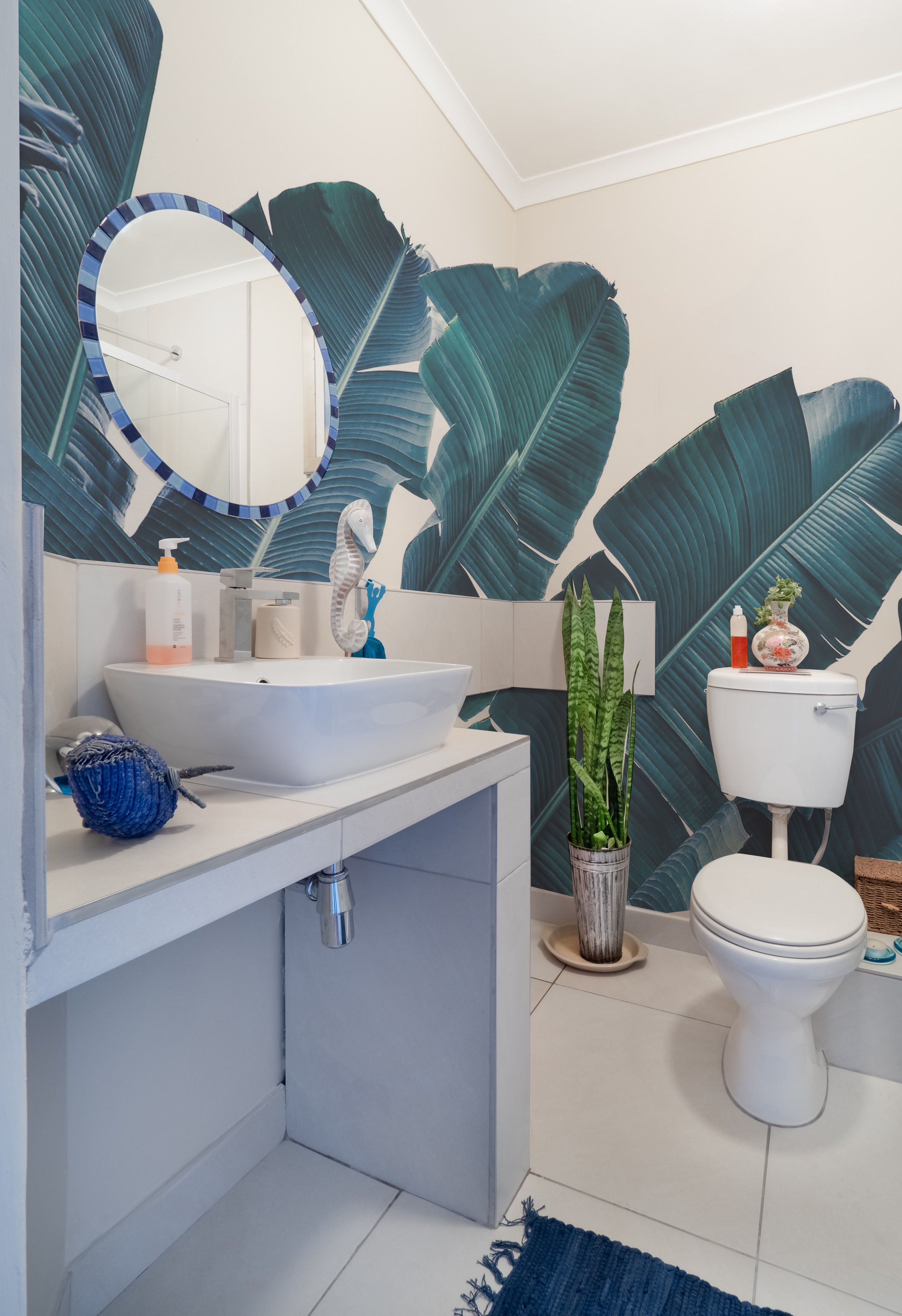 3177x4636 Powder Room Makeover: Wall Murals & Wallpaper to Transform Your Small Bathroom