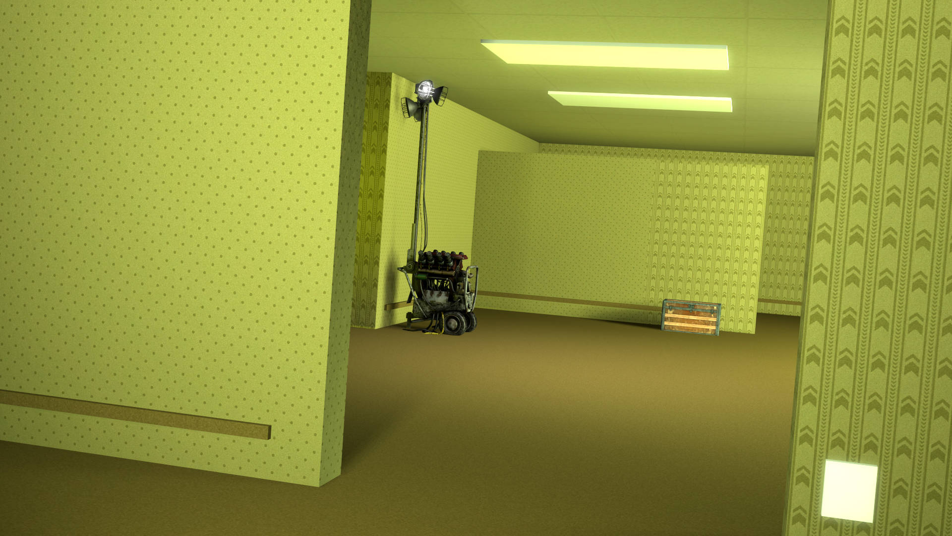 1920x1080 Download The Backrooms Empty Room Wallpaper