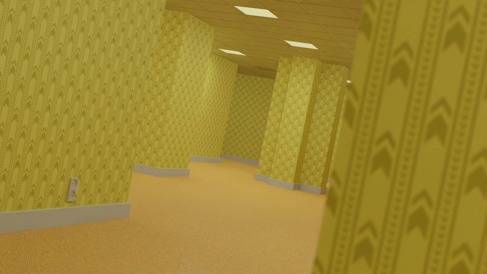 1920x1080 Download Navigating The Mysterious Backrooms Wallpaper