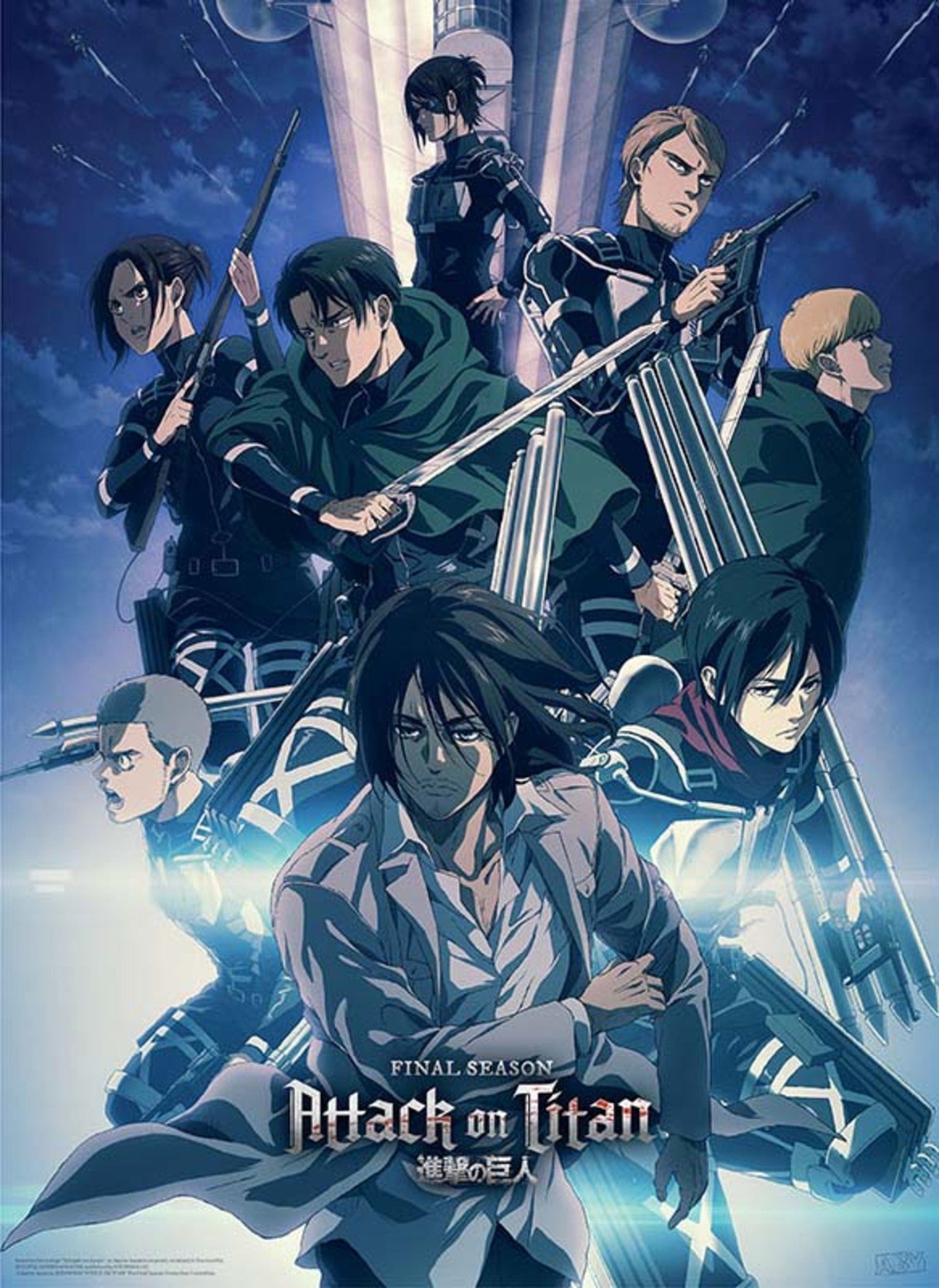 1822x2500 Poster Attack On Titan Season 4 Group Shot 38x52cm