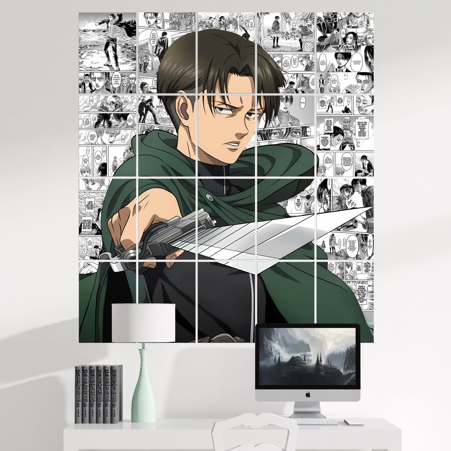 1445x1445 Attack on Titan Levi Ackerman Poster Size 8.3 x 11.7