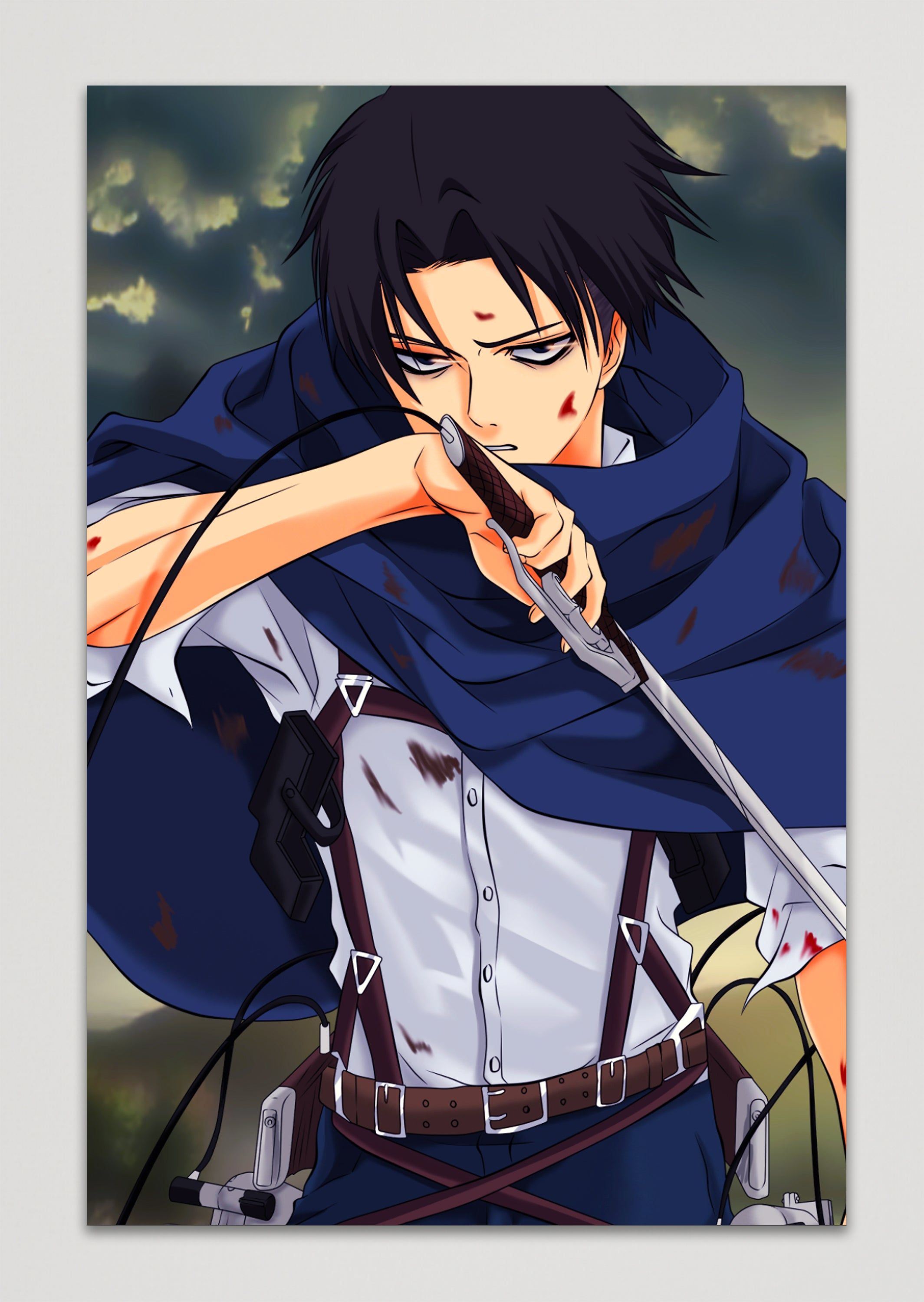 2129x3000 Levi Ackerman Attack on Titan Anime Metal Poster